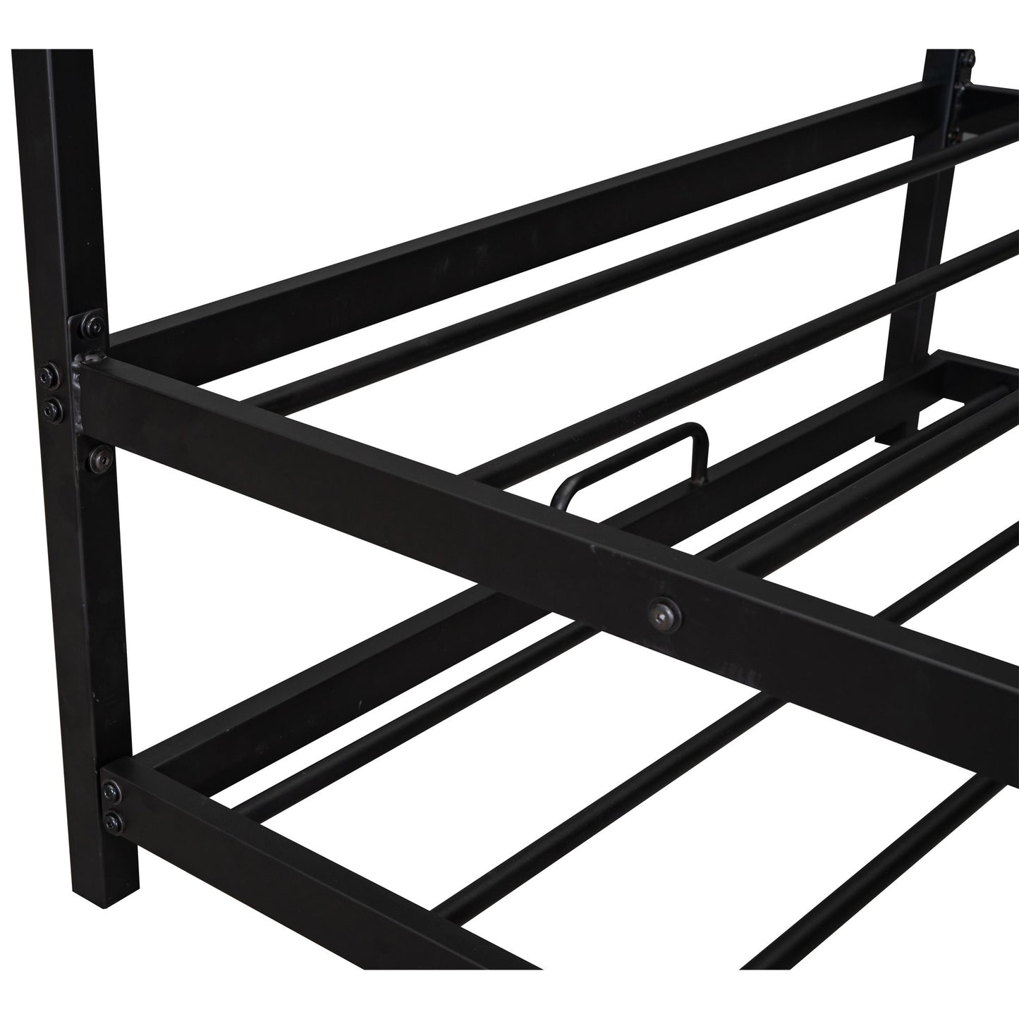 Twin Size House Bed With Trundle - Black