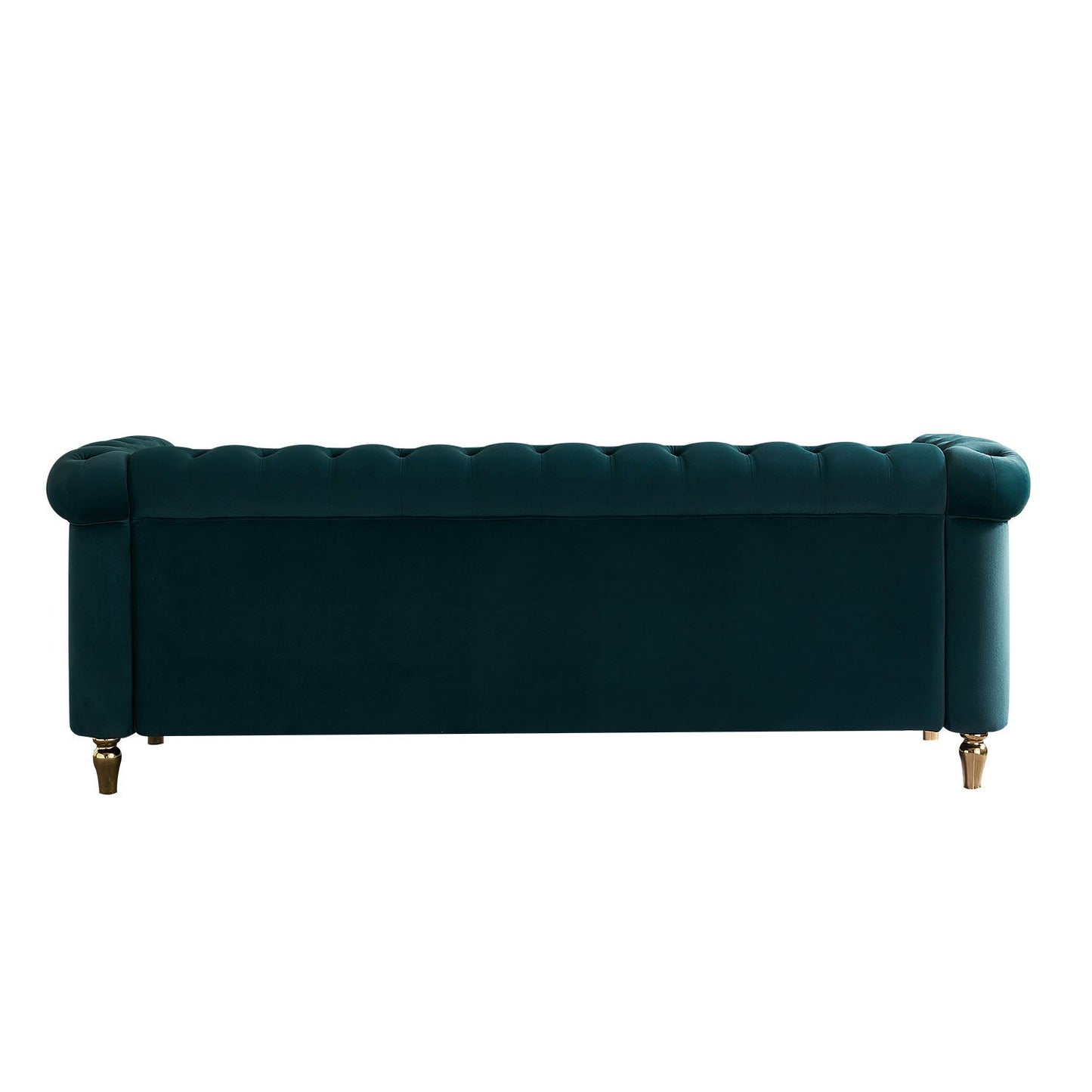 Chesterfield - Velvet Sofa 84.65" For Living Room - Green