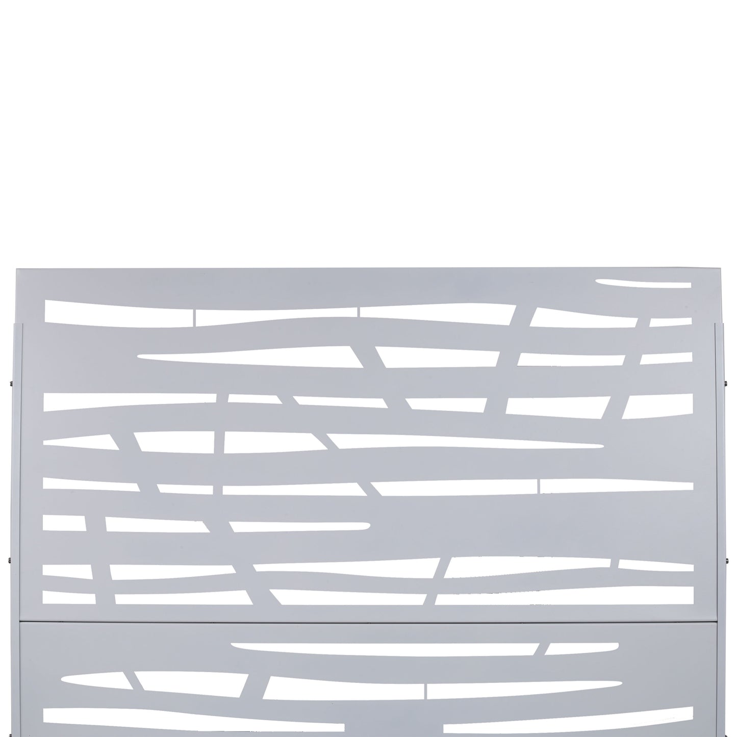 Outdoor & Indoor Privacy Screen Metal Privacy Screen, Freestanding Decorative Screen For Deck Balcony Patio - White