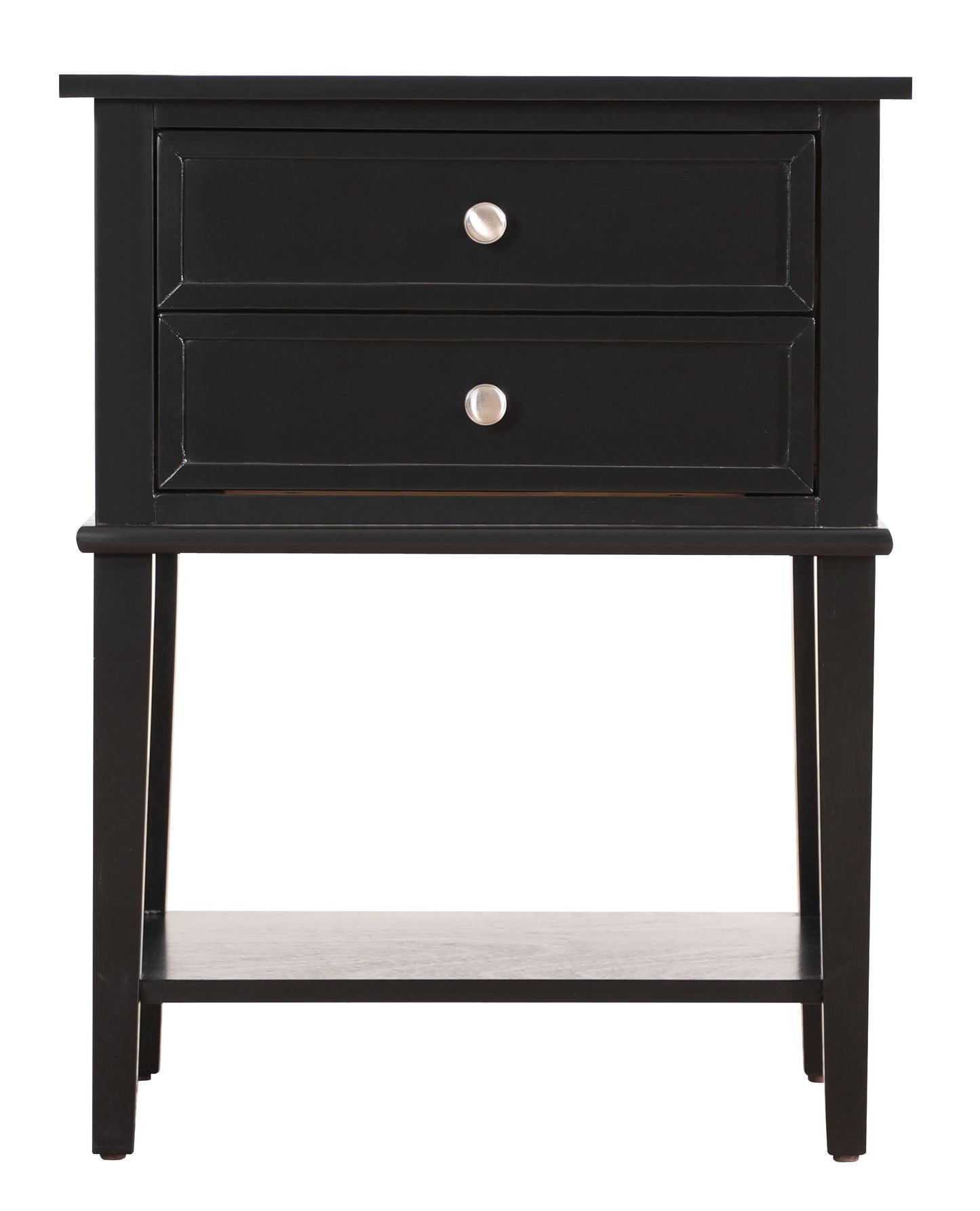 Vibrant Contemporary Nightstand - Black