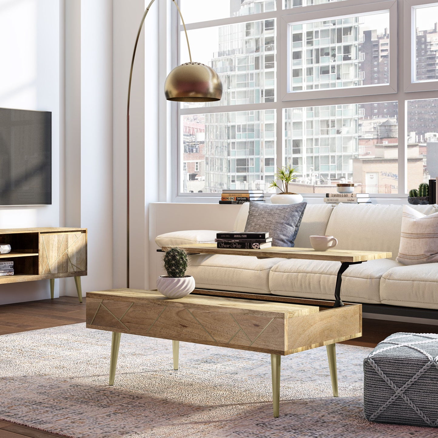 Jager - Large Lift Top Coffee Table - Natural