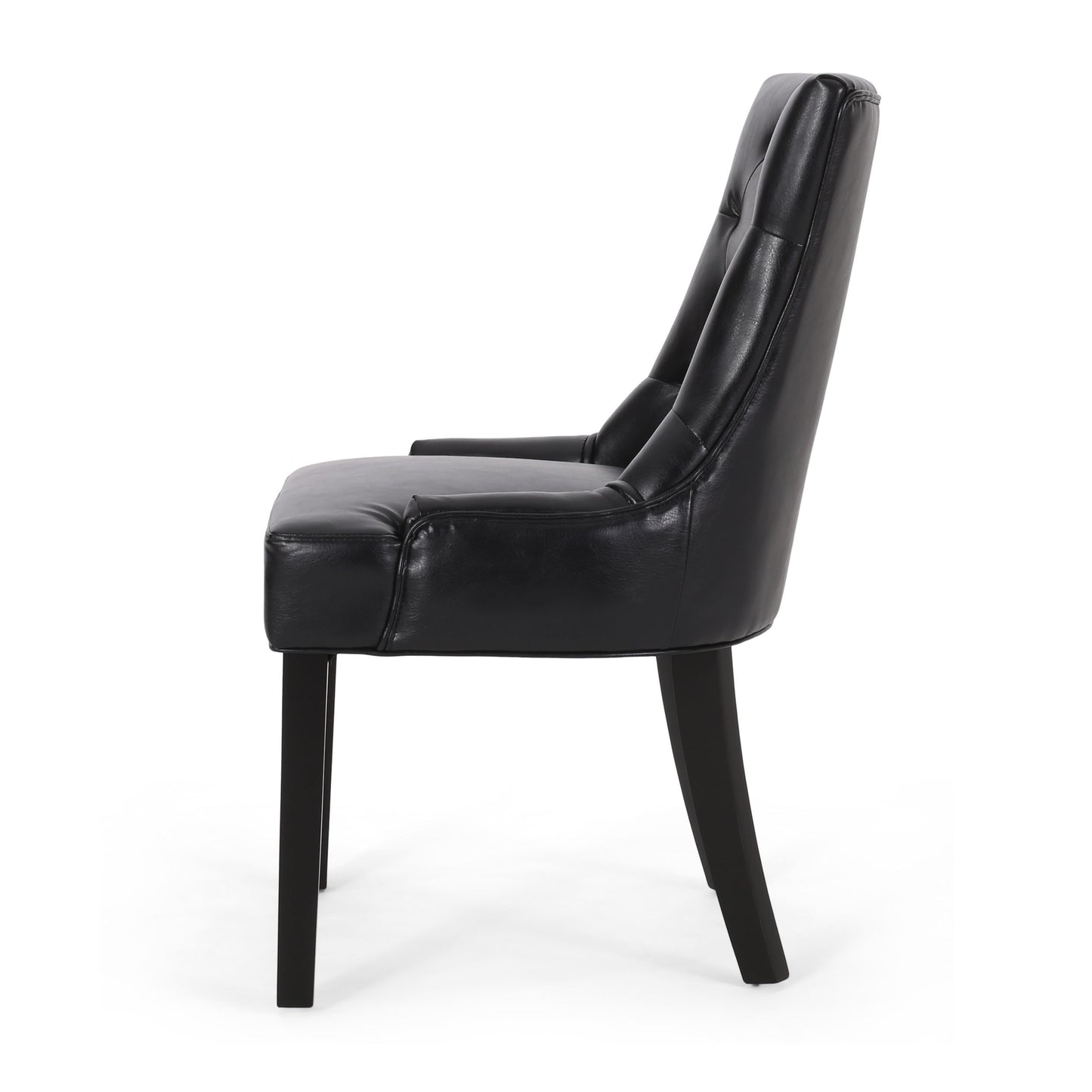 Cheney - Dining Chair (Set of 2) - Contemporary Style With Tufted Diamond Stitching - Black