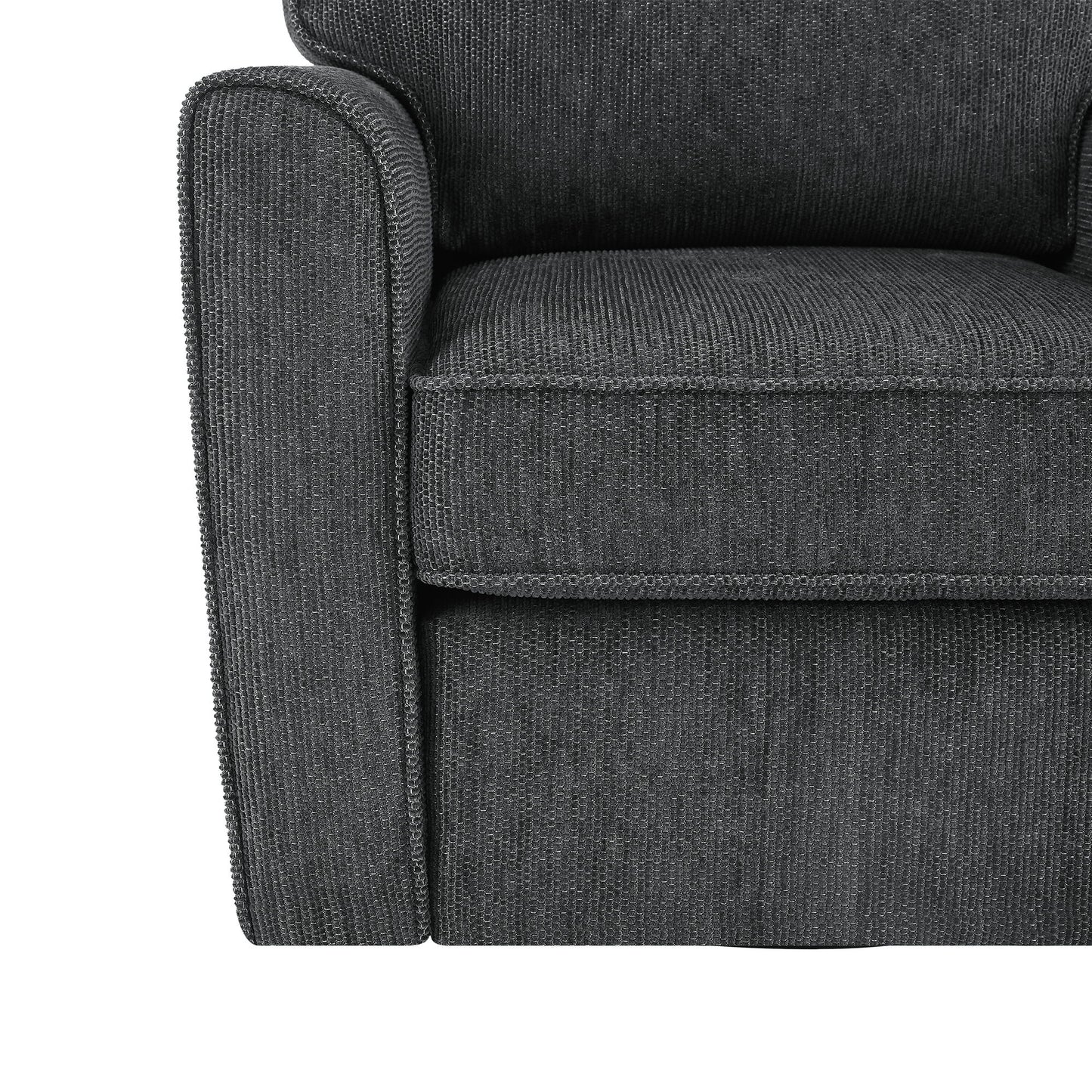 360 Degree Swivel Chair Accent Barrel Armchair With Side Pockets, Compact Design For Living Room, Bedroom, Office - Gray