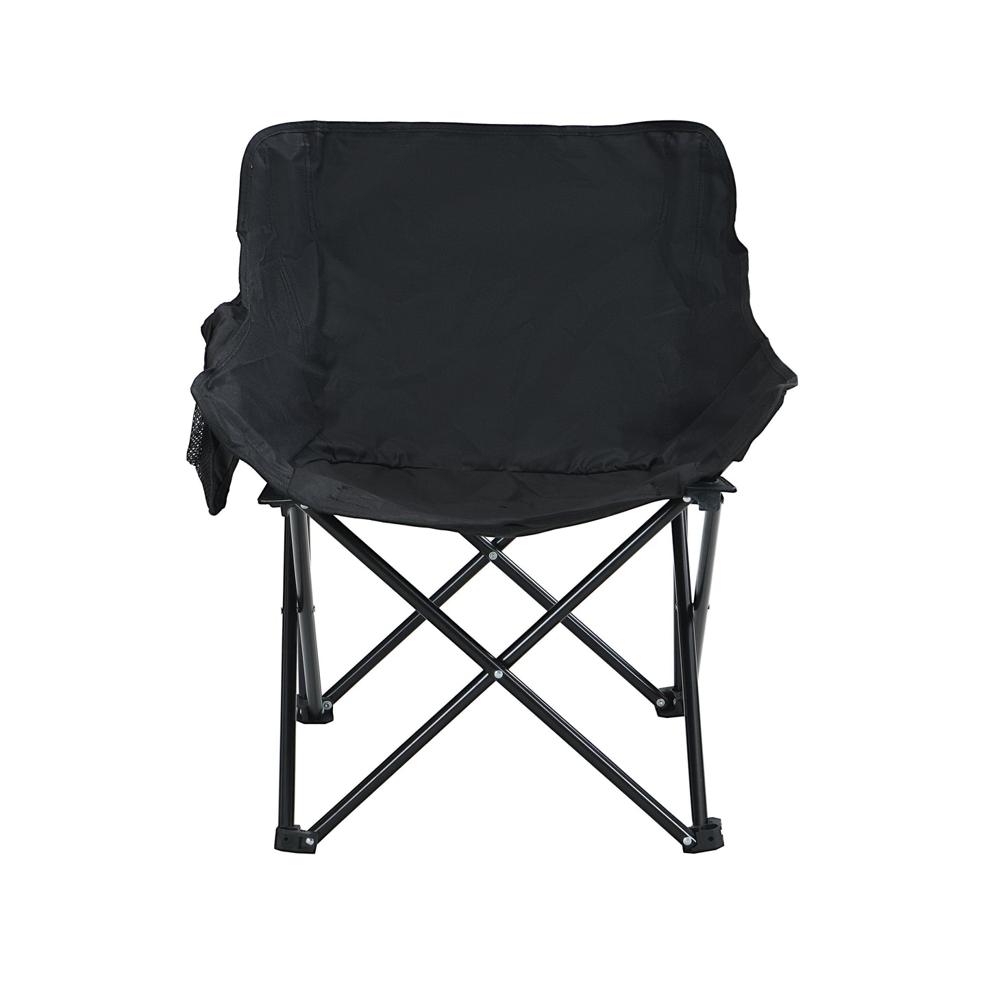 2 Pieces Outdoor Portable Folding Camping Chairs With Carry Bag - Black