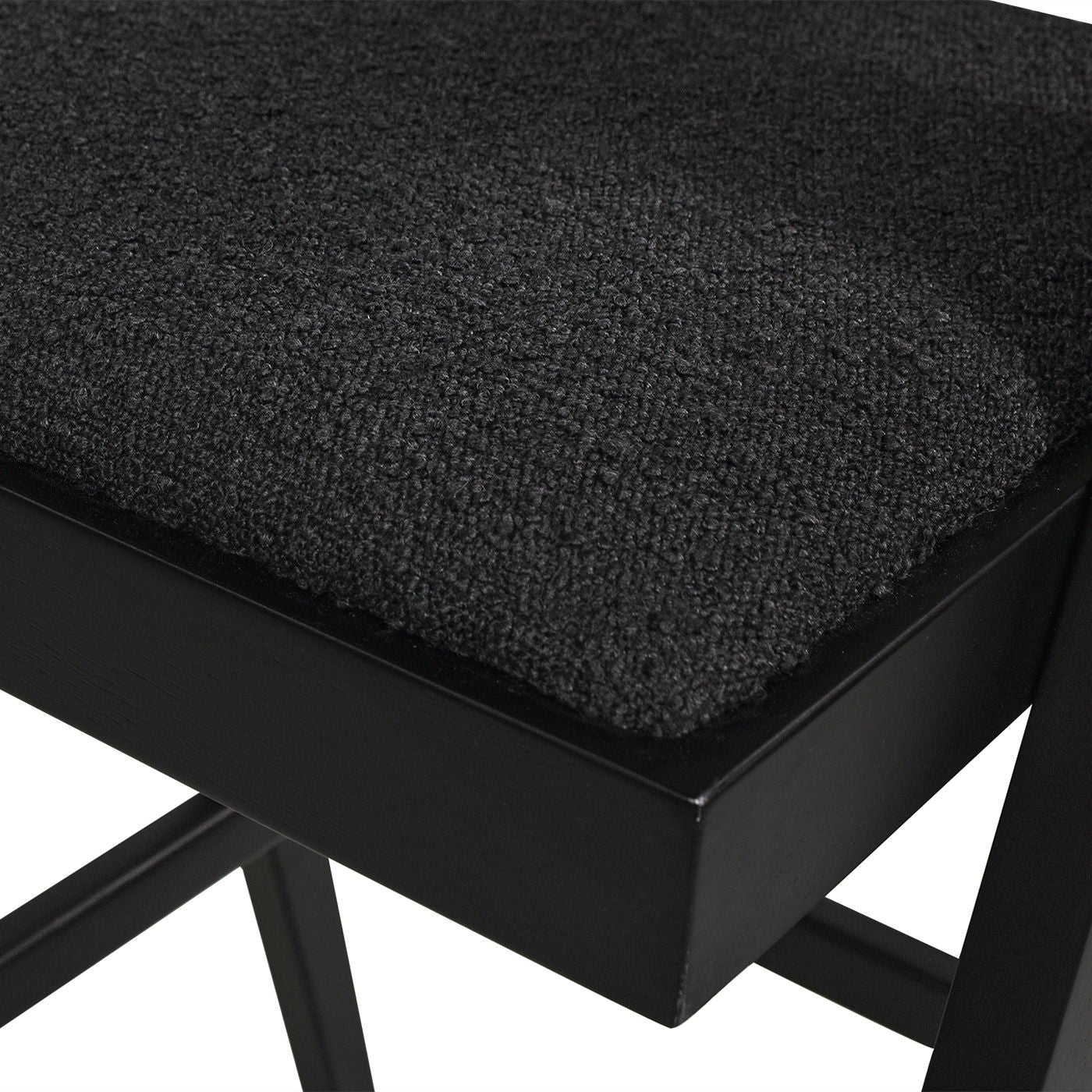 Milan - Modern Webbing Back Bar Stool With Arms (Set of 3) - Ebony Black