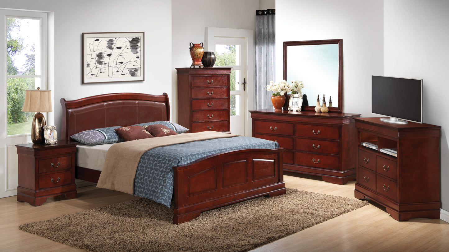 Queen Bed - Cherry