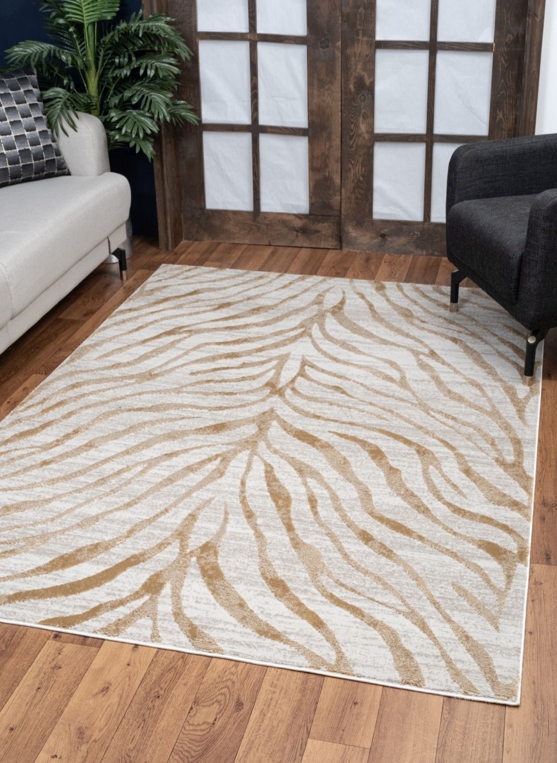 Elegance - 2' X 3' Area Rug - Gold, Polyester