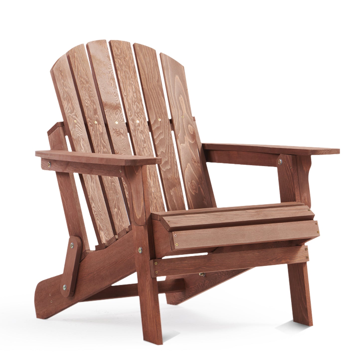 Oversize Outdoor Folding Adirondack Chair, Patio Chair For Garden Backyard Porch Pool Deck Firepit - Coffee