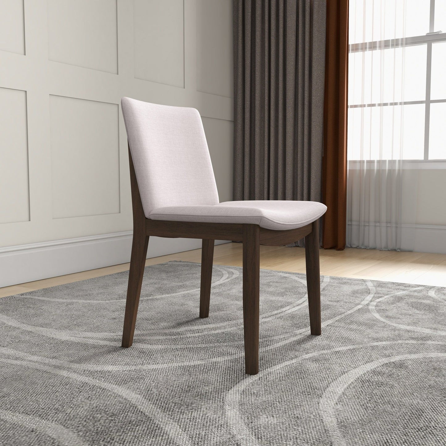 Laura - Mid-Century Modern Dining Chair (Set of 2) - Beige