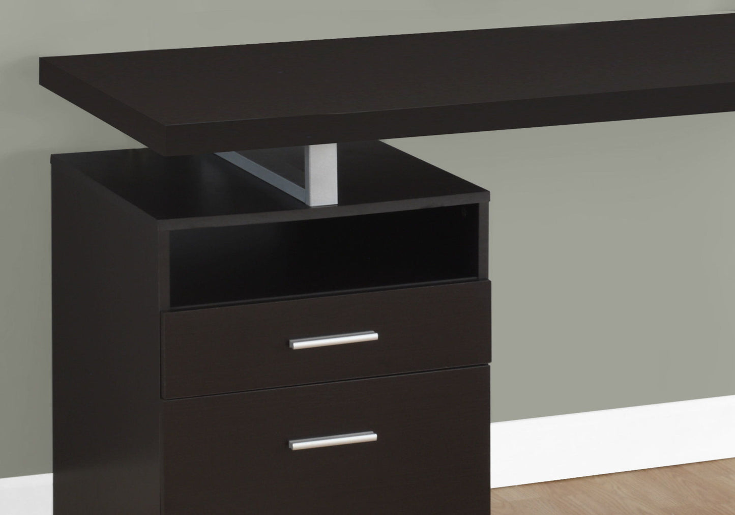 Computer Desk For Home Office, Laptop, Left, Right Set - Up, Storage Drawers, Contemporary & Modern - Espresso