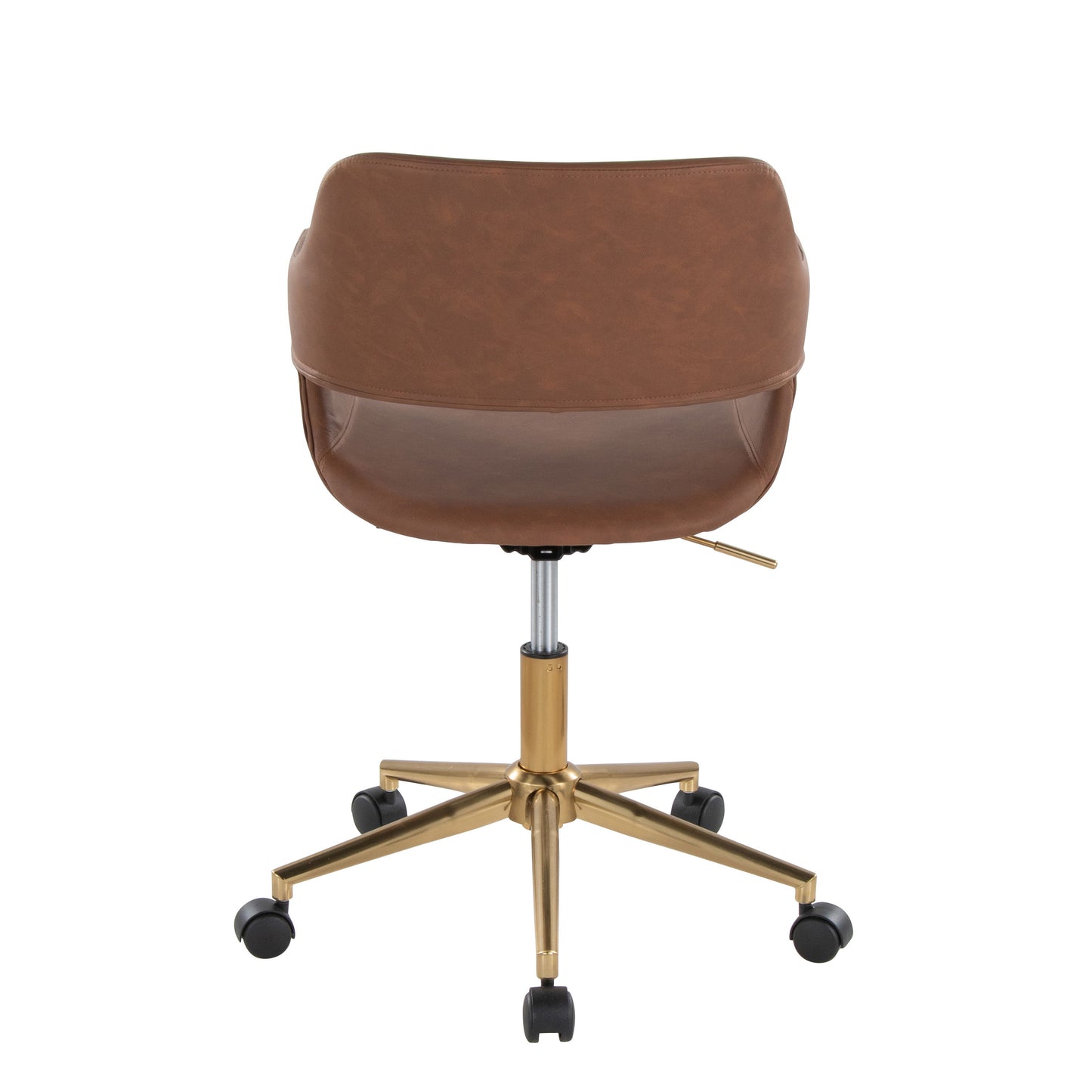 Margarite - Contemporary Task Chair - Gold / Brown