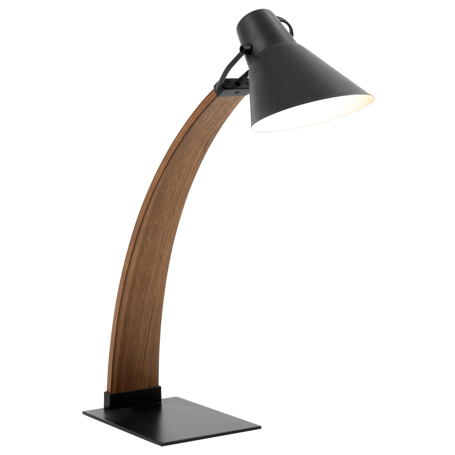 Noah - Mid-Century Modern Table Lamp - Walnut / Black