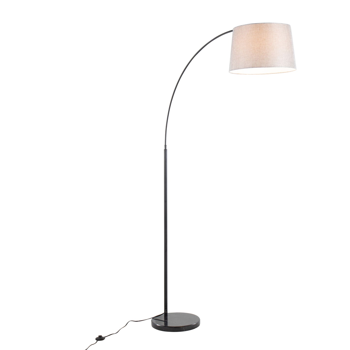 March - Contemporary Floor Lamp - Black / Gray