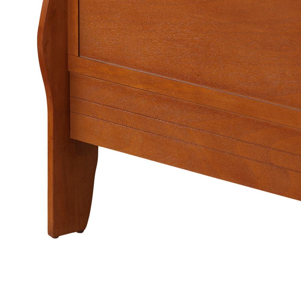 Queen Bed Panel Sleigh - Oak