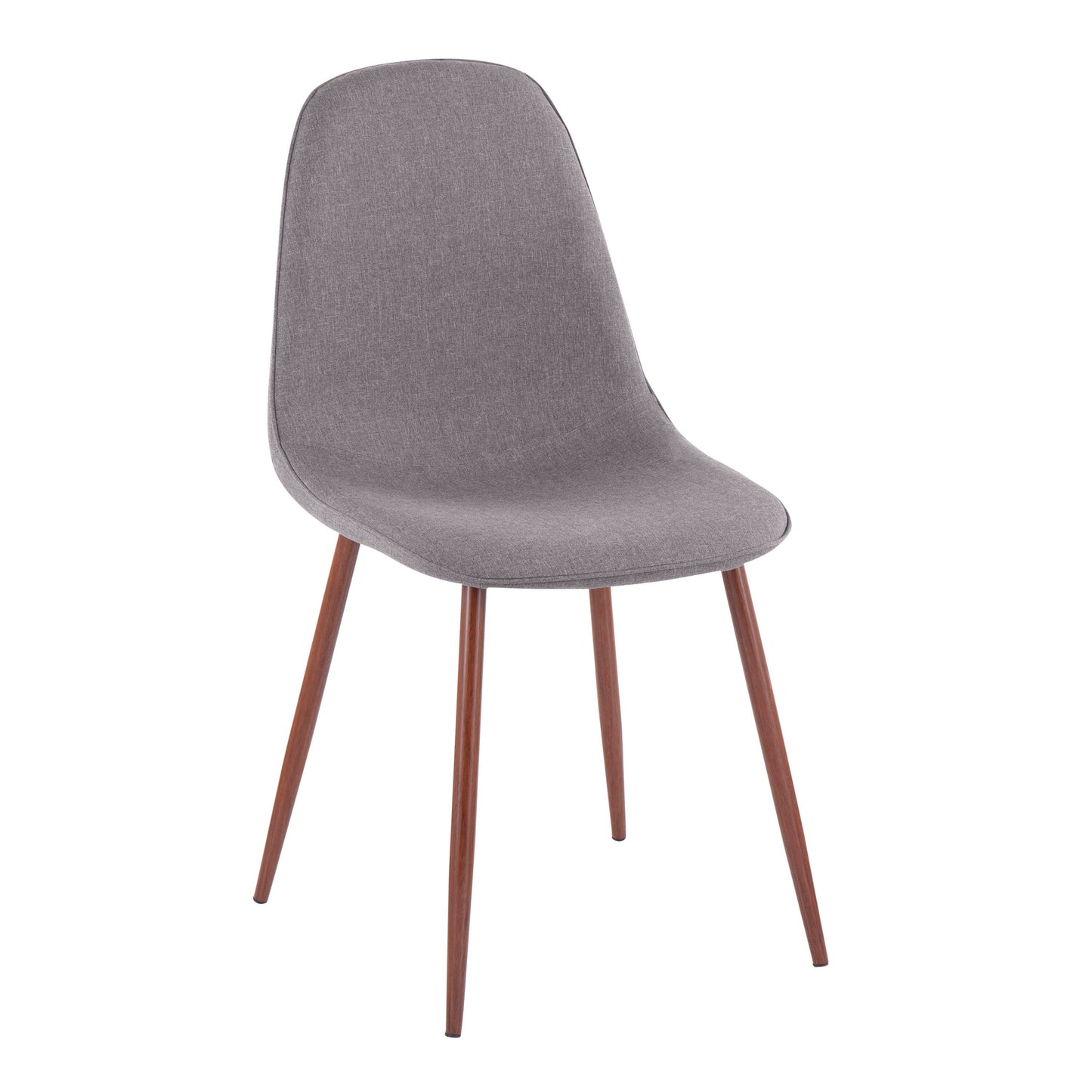 Pebble - Contemporary Chair (Set of 2) - Walnut / Charcoal