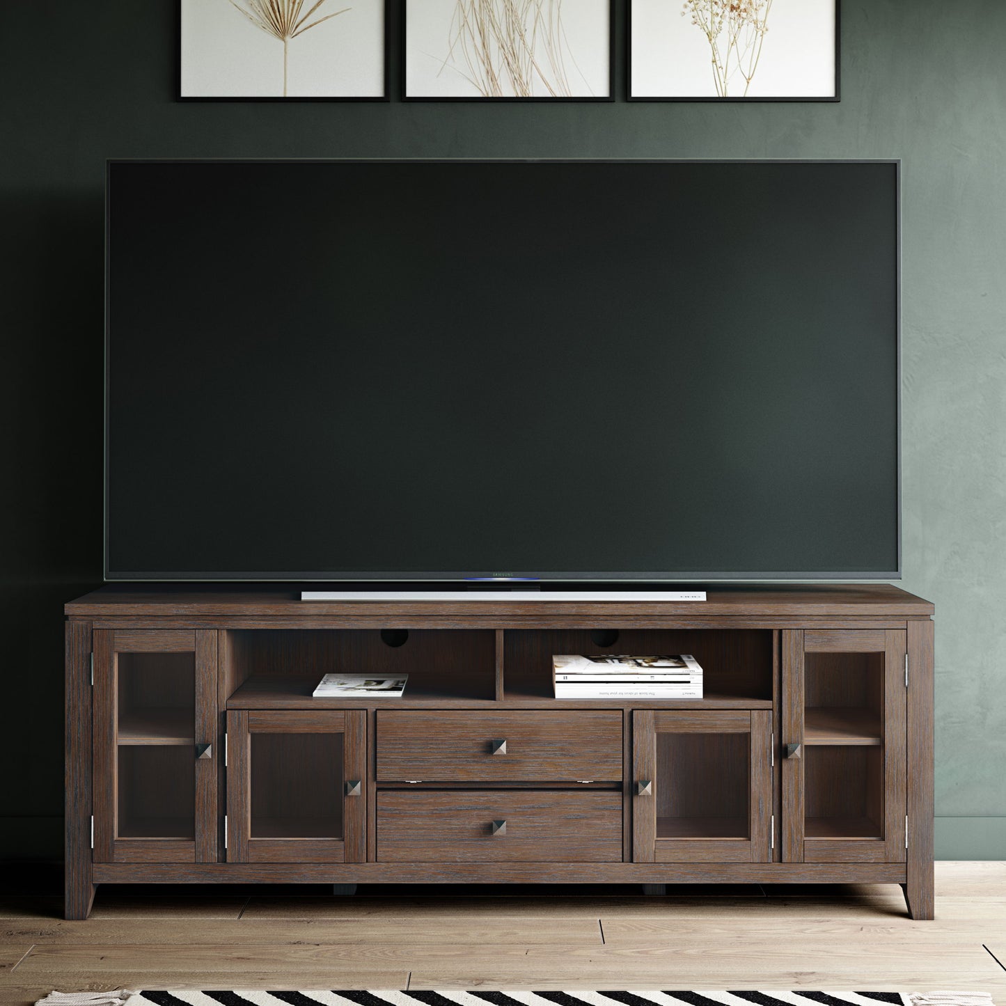 Cosmopolitan - Wide TV Media Stand - Farmhouse Brown