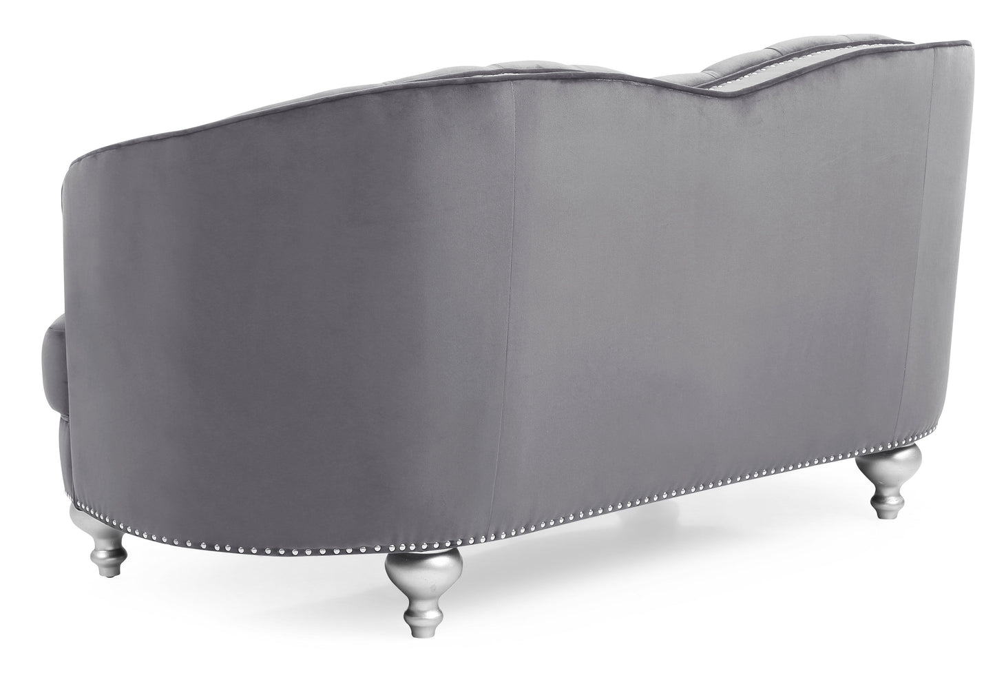 Charming Traditional Loveseat - Gray
