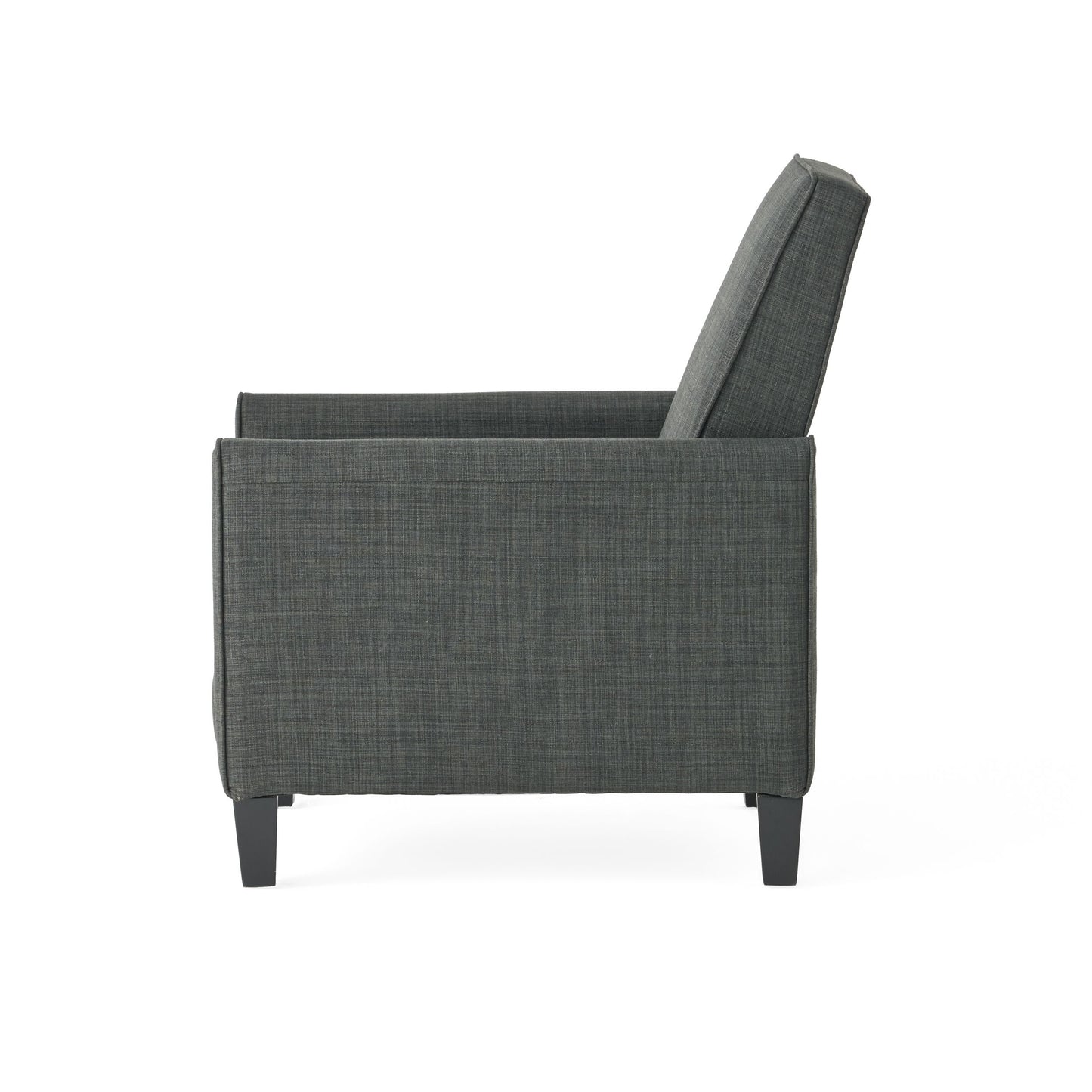 Linen Push Back Chair For Elegant Home - Dark Gray