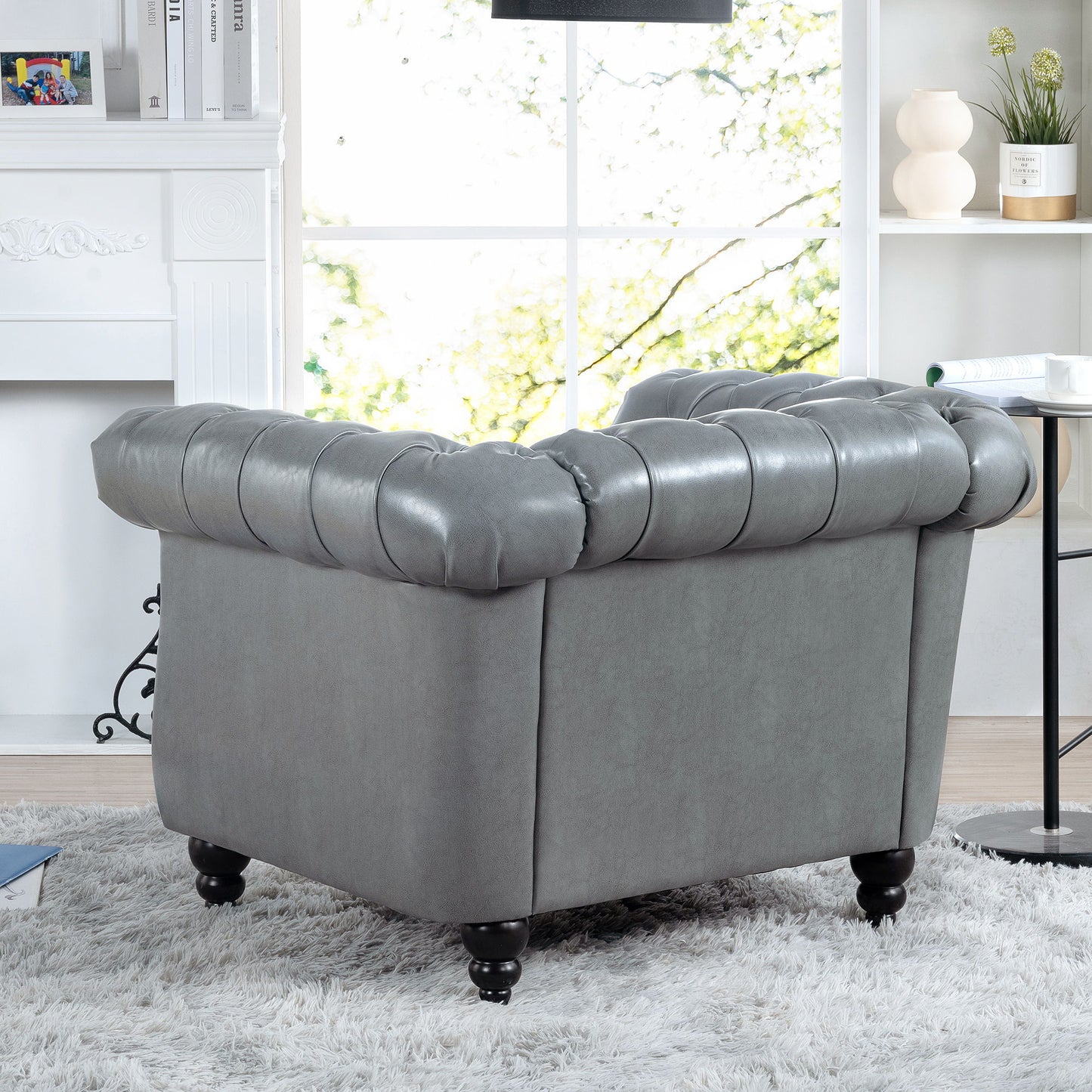 1 Seater Sofa For Living Room - Gray