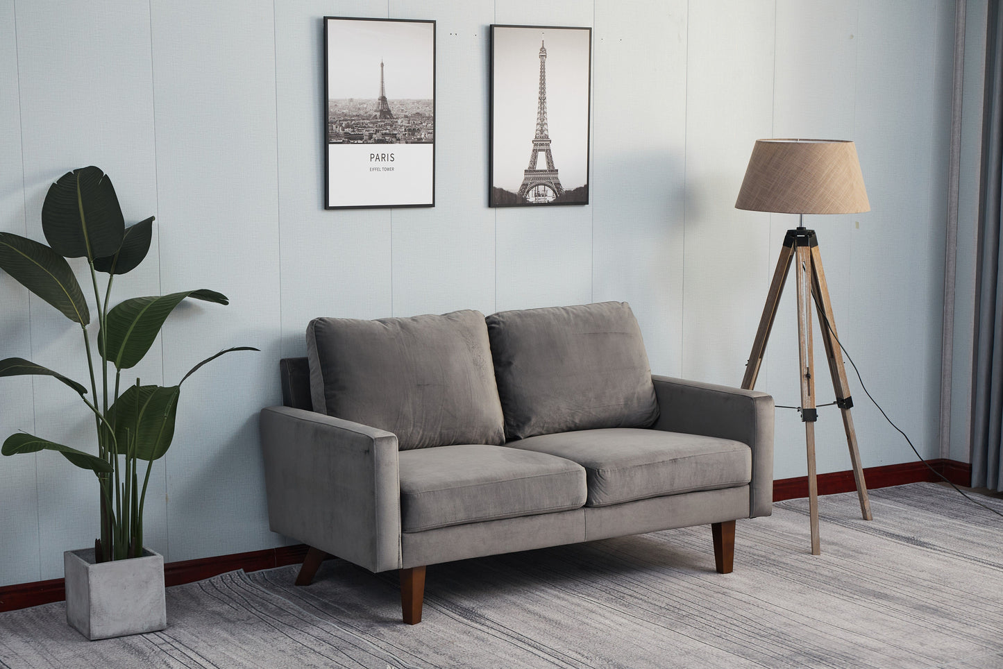 Plush Comfort Loveseat - Gray