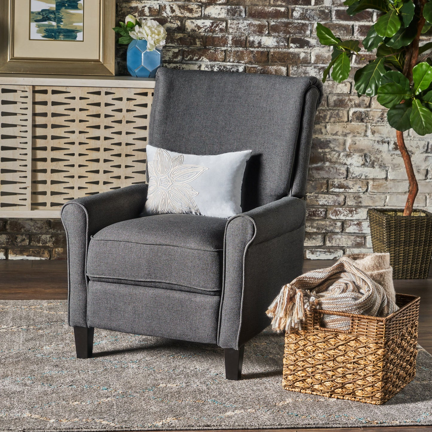 Manual Standard Recliner - Charcoal