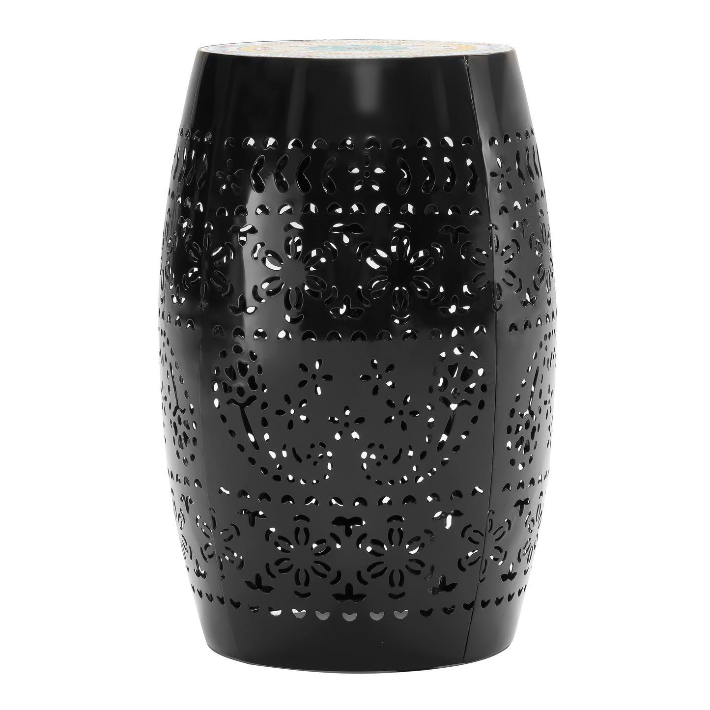 Ruby - Modern Mosaic Side Table - Black