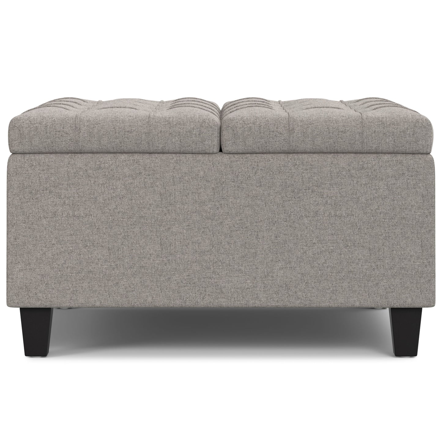Harrison - Multifunctional Small Square Coffee Table Storage Ottoman - Gray