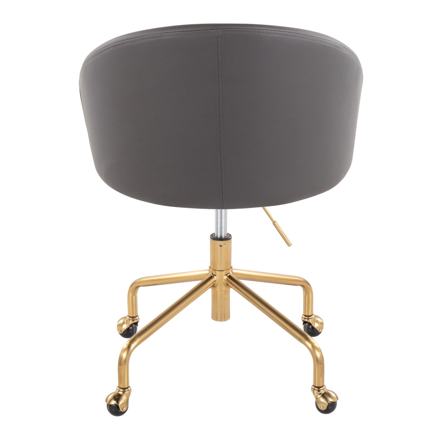Claire - Contemporary / Glam Task Chair - Gold / Gray
