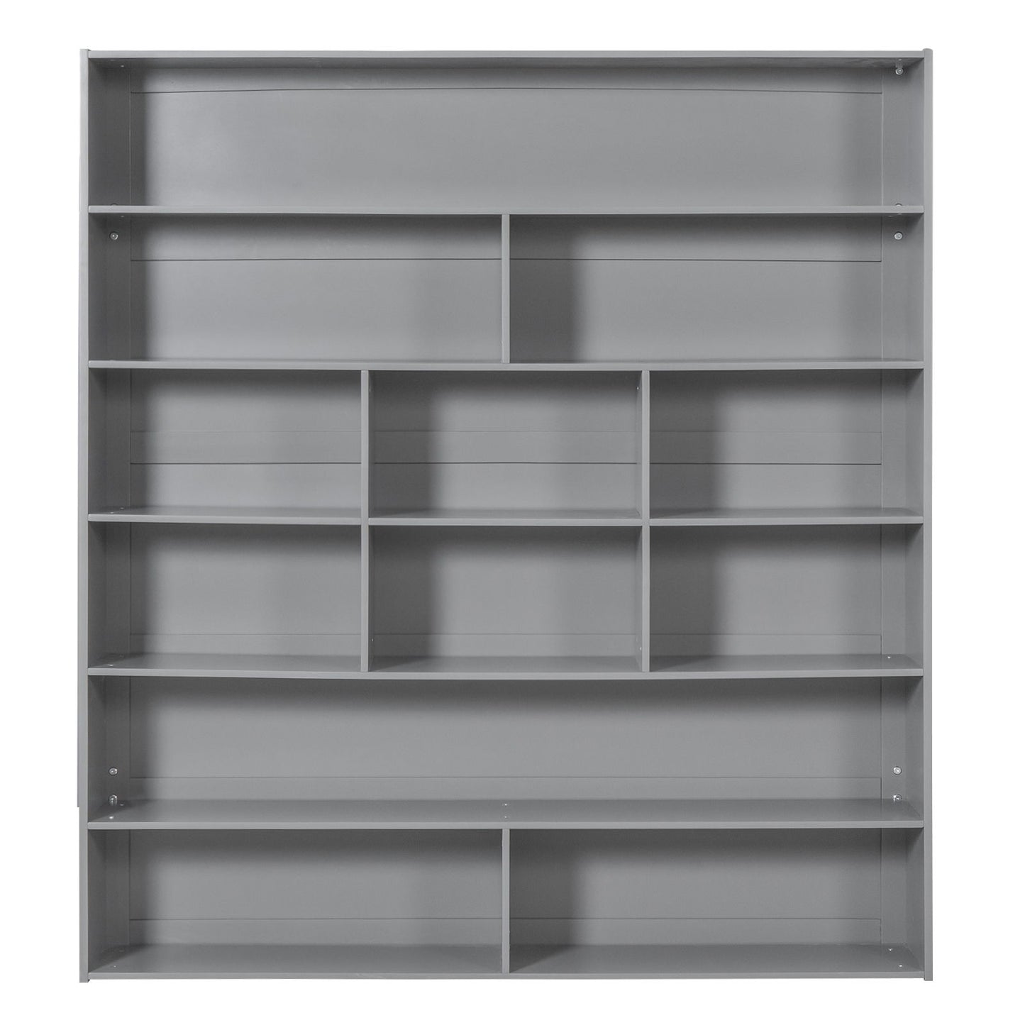 Full Over Full Bunk Bed With 2 Drawers And Multi-Layer Cabinet - Gray