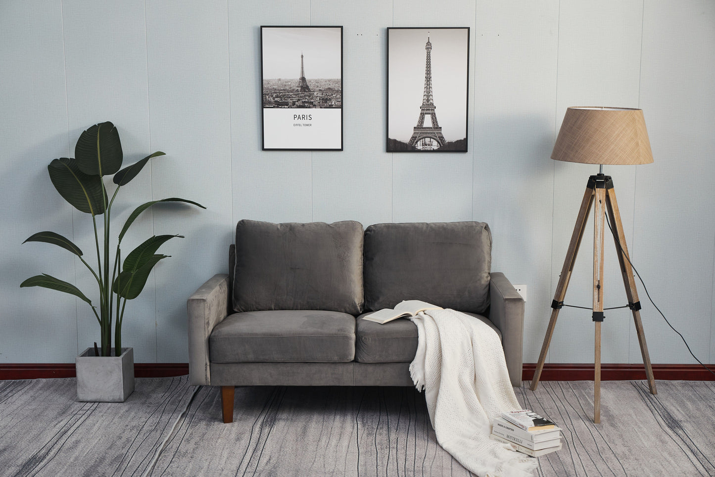 Plush Comfort Loveseat - Gray