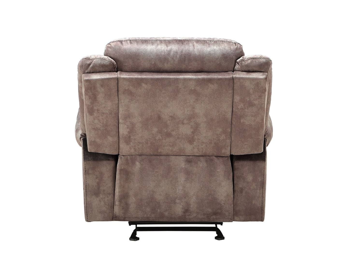 Zubaida - Two Tone Velvet 3 Piece Recliner Living Room Set - Chocolate