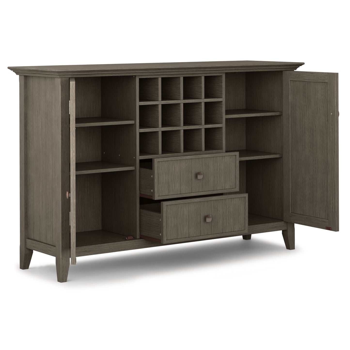 Bedford - Sideboard Buffet And Wine Rack - Farmhouse Gray