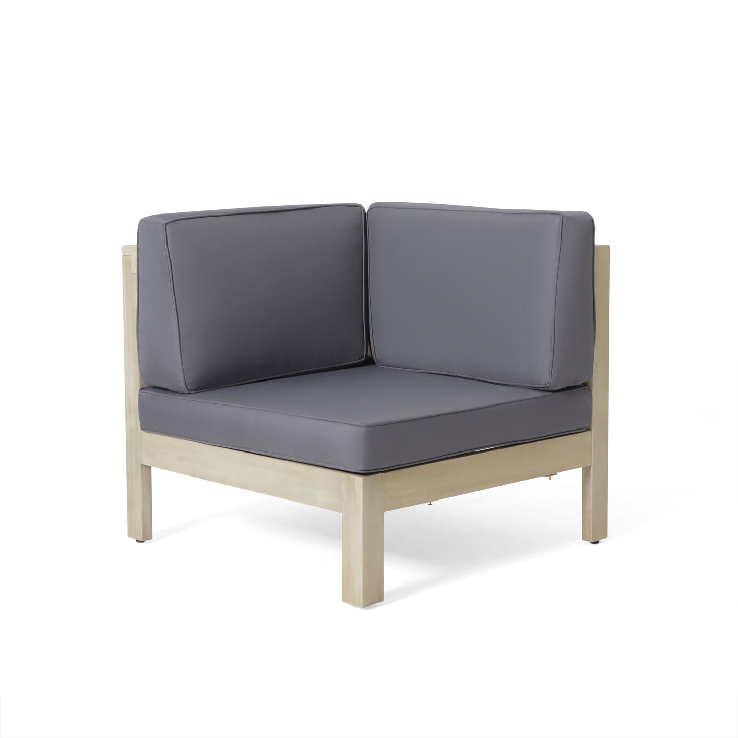 Brava - X Back Corner Chair - Light Gray