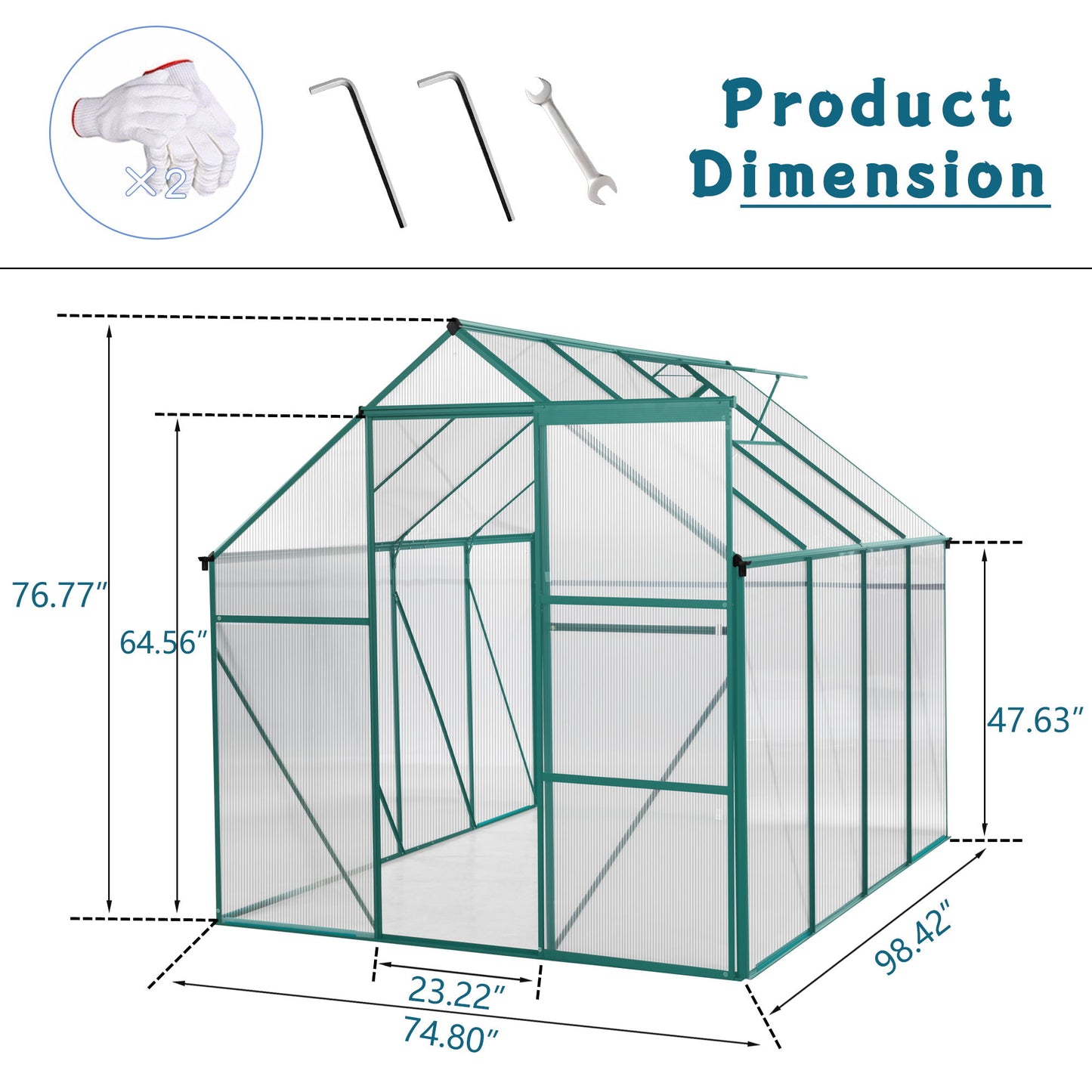 Outdoor Patio Greenhouse - Green