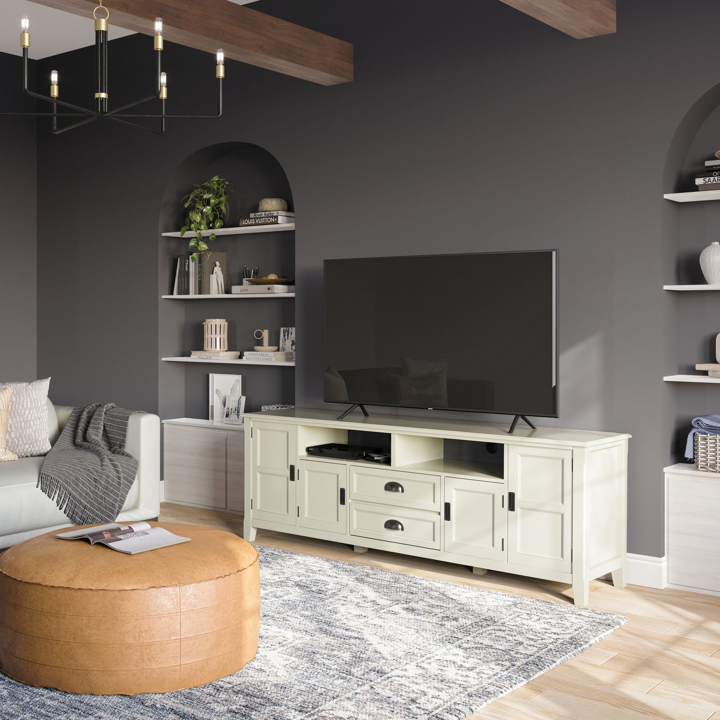 Burlington - TV Media Stand - Antique White