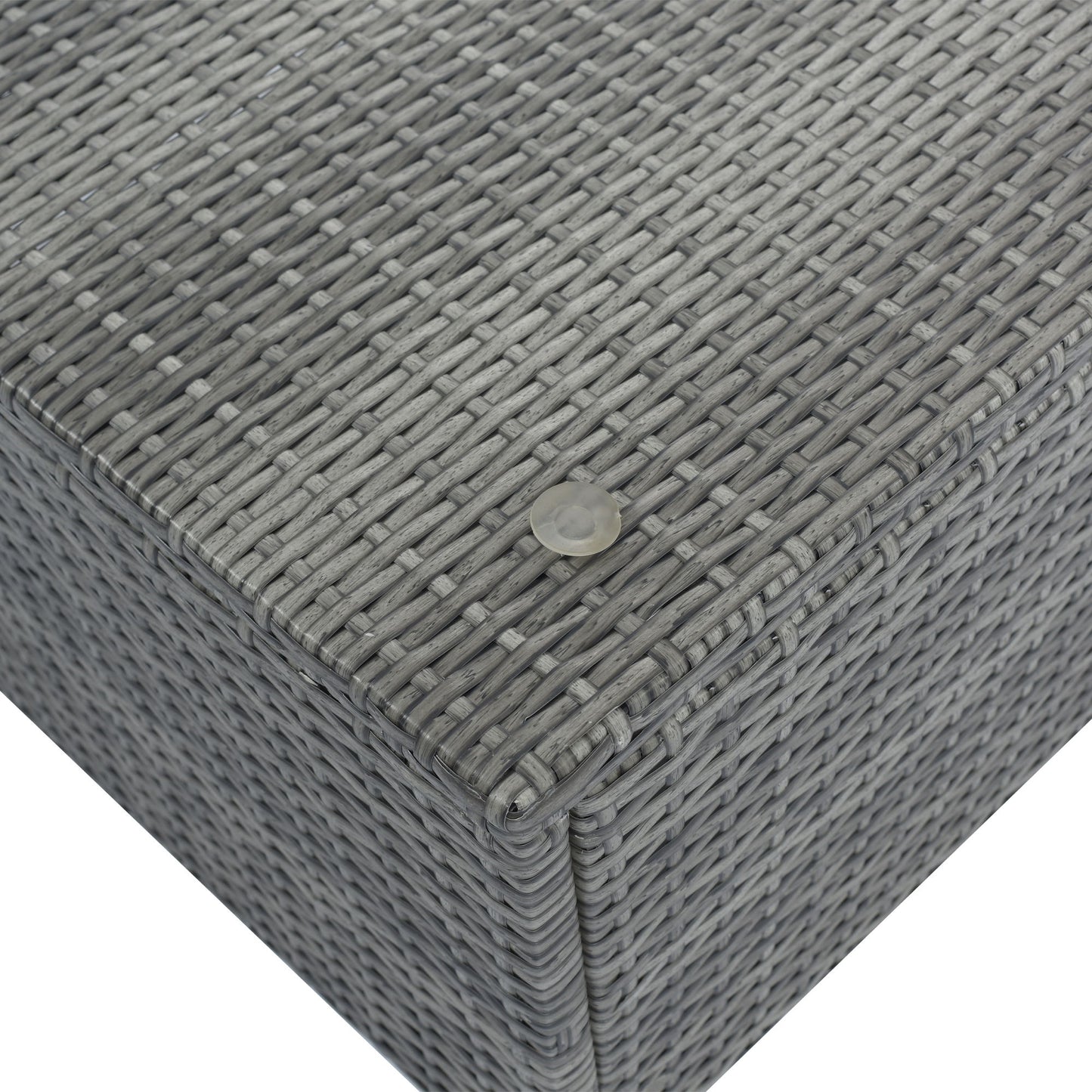 8 Pieces Outdoor Patio Furniture Sets, Garden Conversation Wicker Sofa Set, Single Sofa Combinable - Beiges / Gray