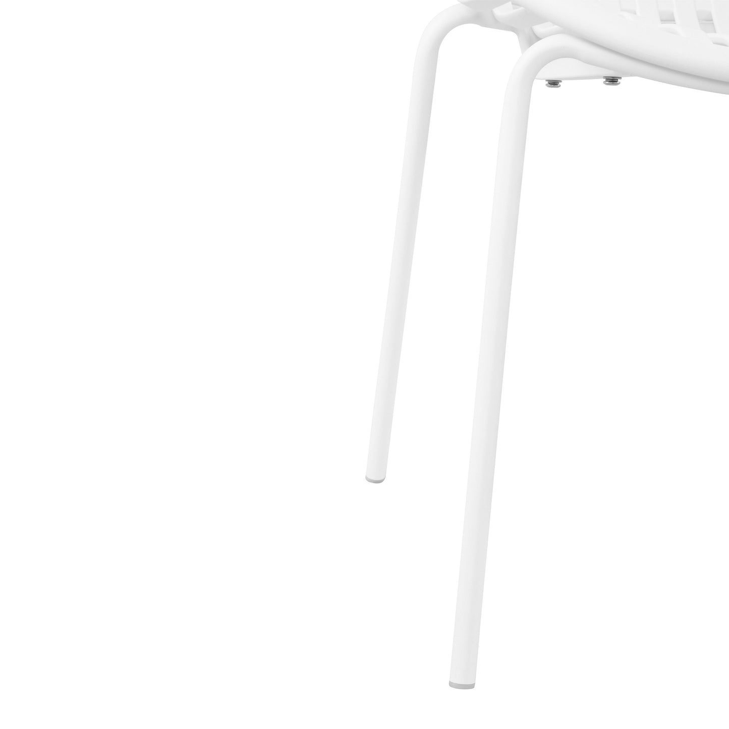 Modern Expandable Outdoor Dining Set With Stackable Chairs - White / Teak