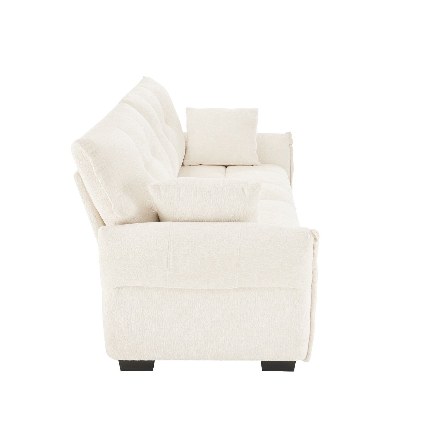 Premium Ergonomic 2 Seater Sofa With High Resilience Foam Cushions For Modern Living Spaces - White