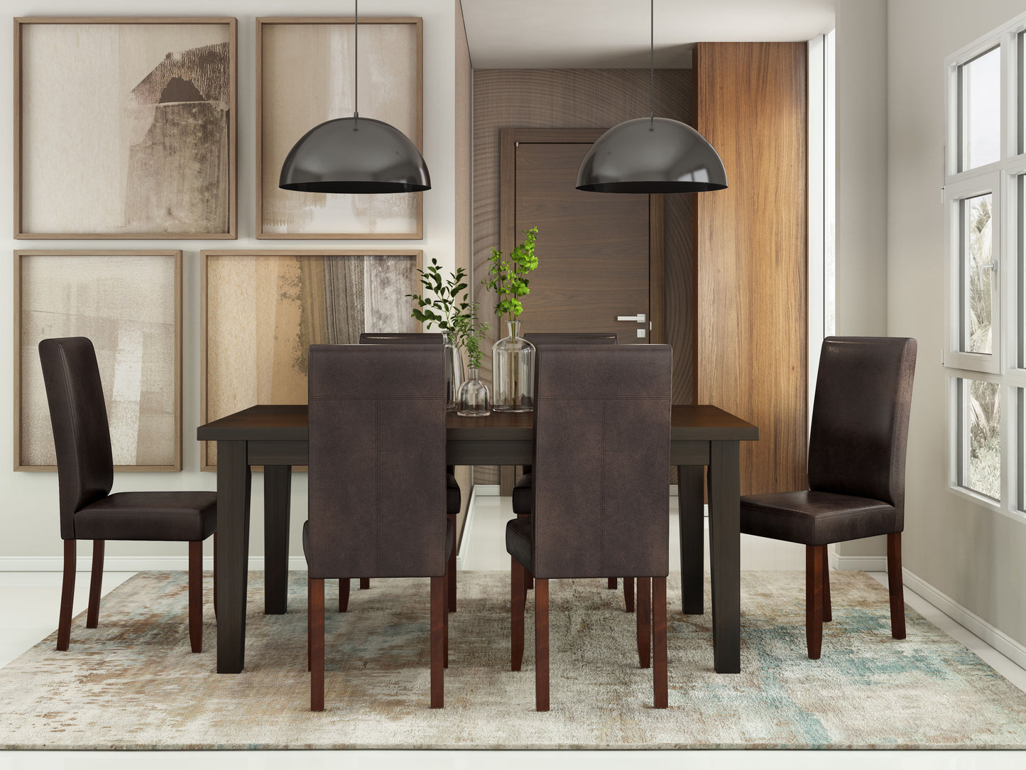 Acadian - Parson Dining Chair (Set of 2) - Distressed Brown