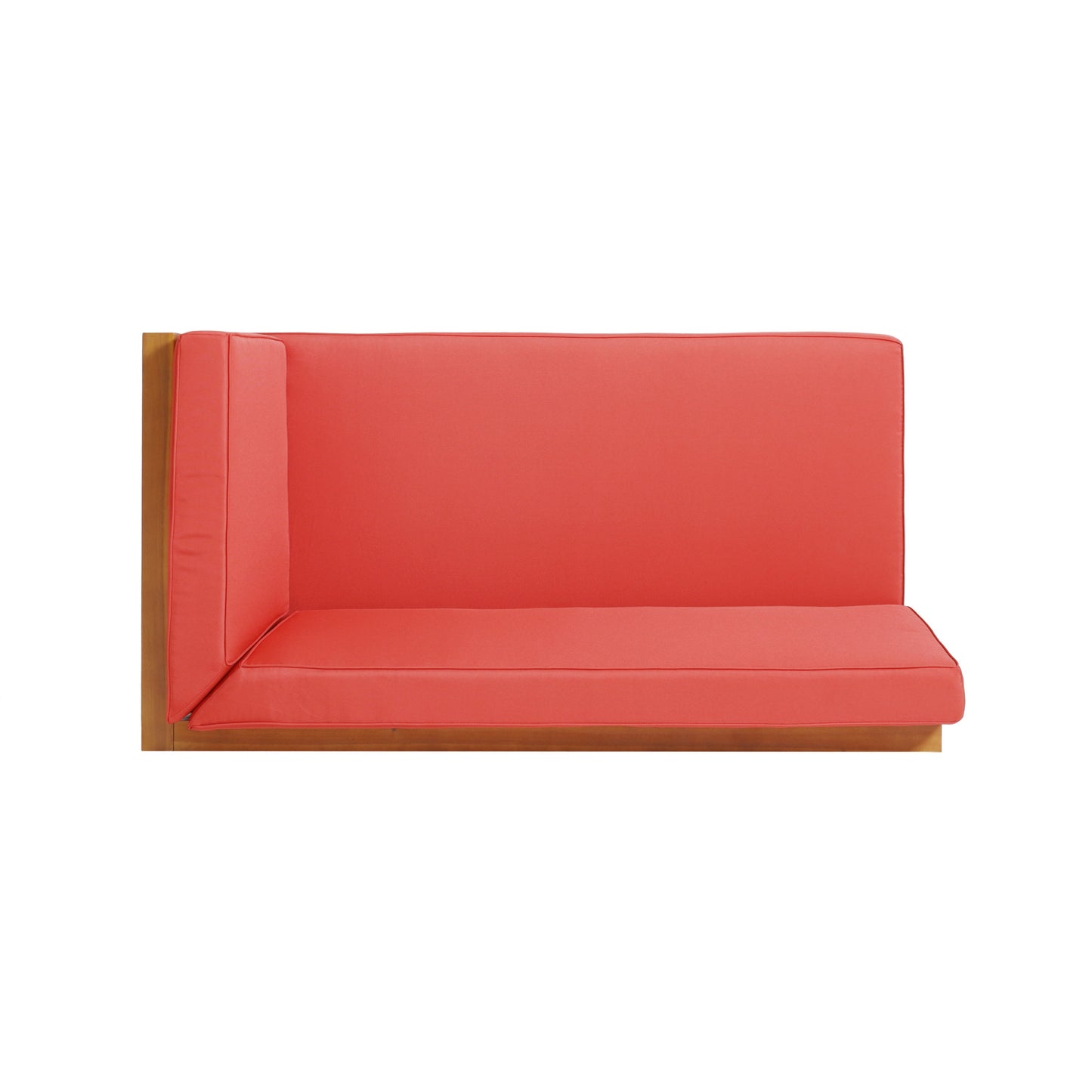 Brava - X Back Corner Bench R With Coffee Table - Red