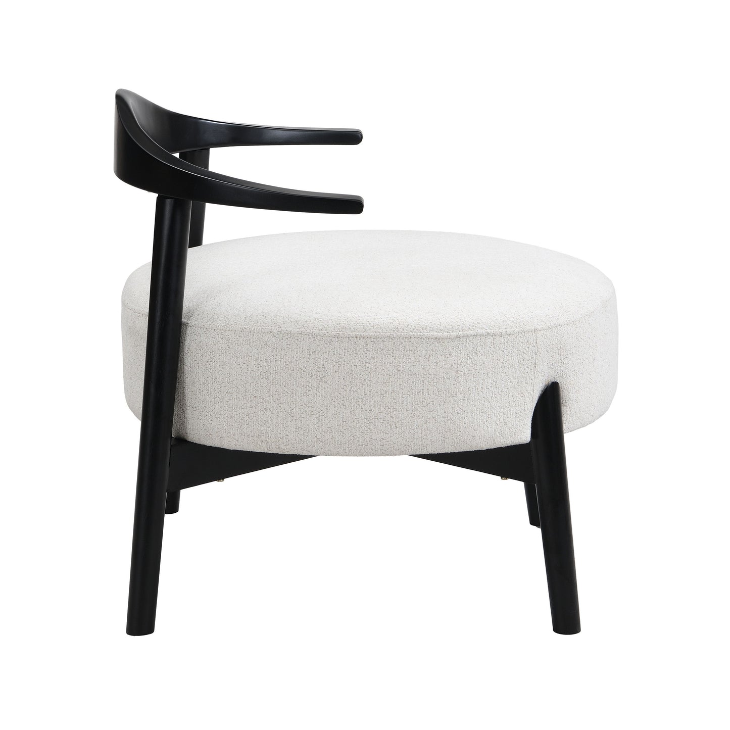 Upholstered Accent Chair, Modern Living Room Chairs, Reading Armchair For Sunroom Bedroom - Beige