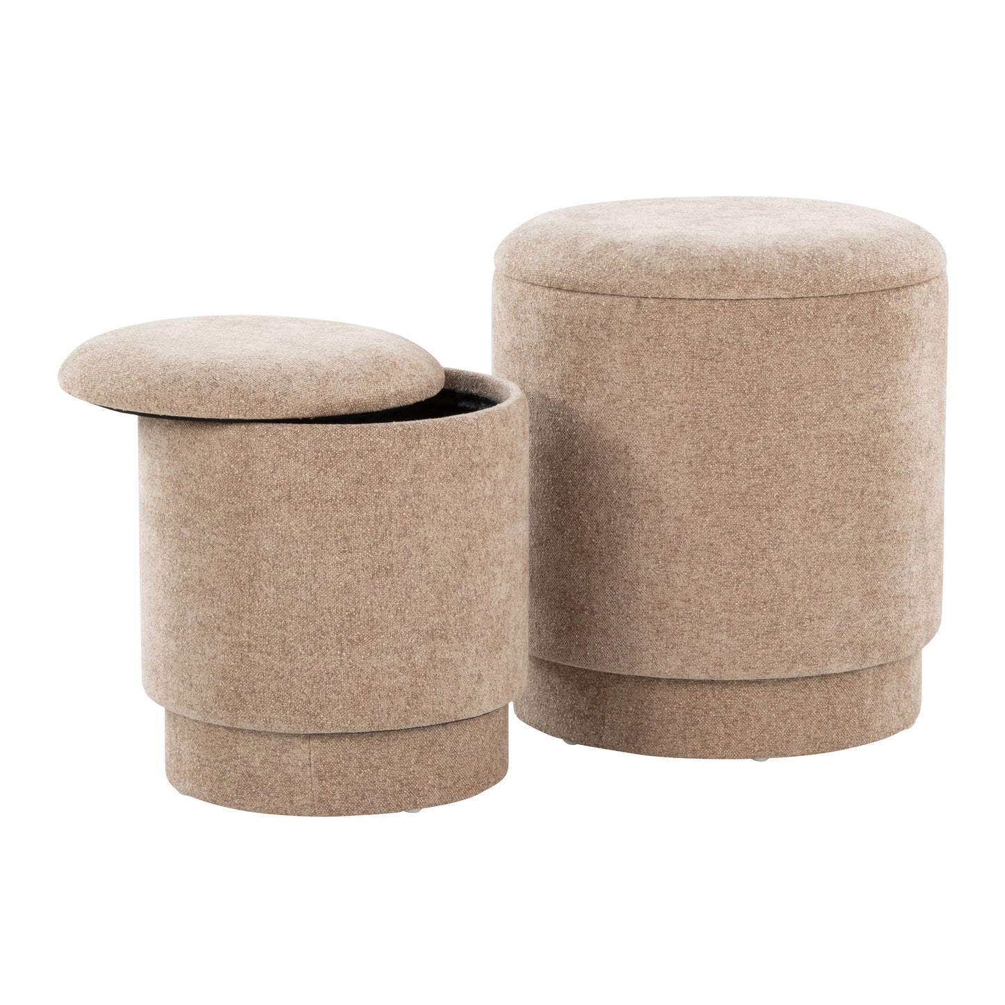 Marla - Upholstered Contemporary Ottoman Set - Brown