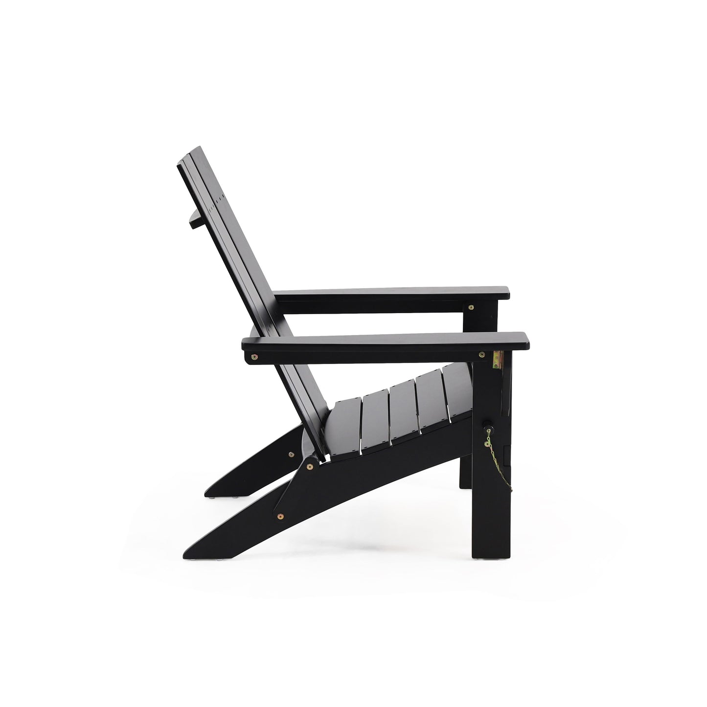 Aurascape - Outdoor Acacia Wood Foldable Adirondack Chair - Black