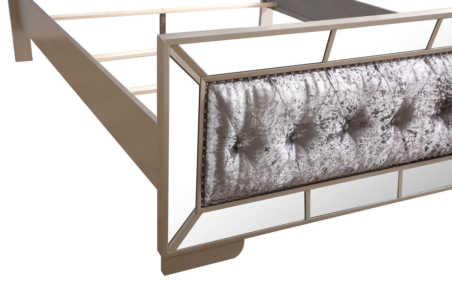 Full Bed Modern - Silver Champagne