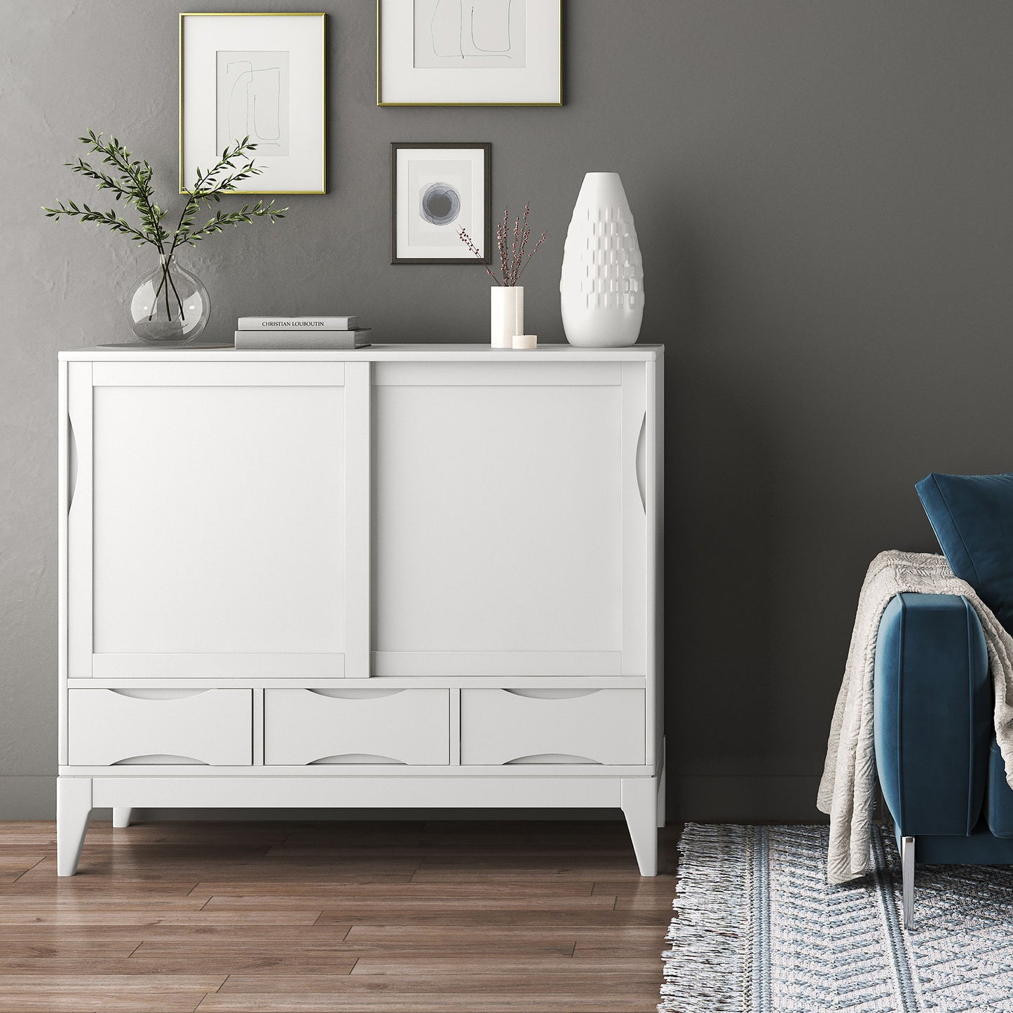 Harper - Medium Storage Cabinet - White
