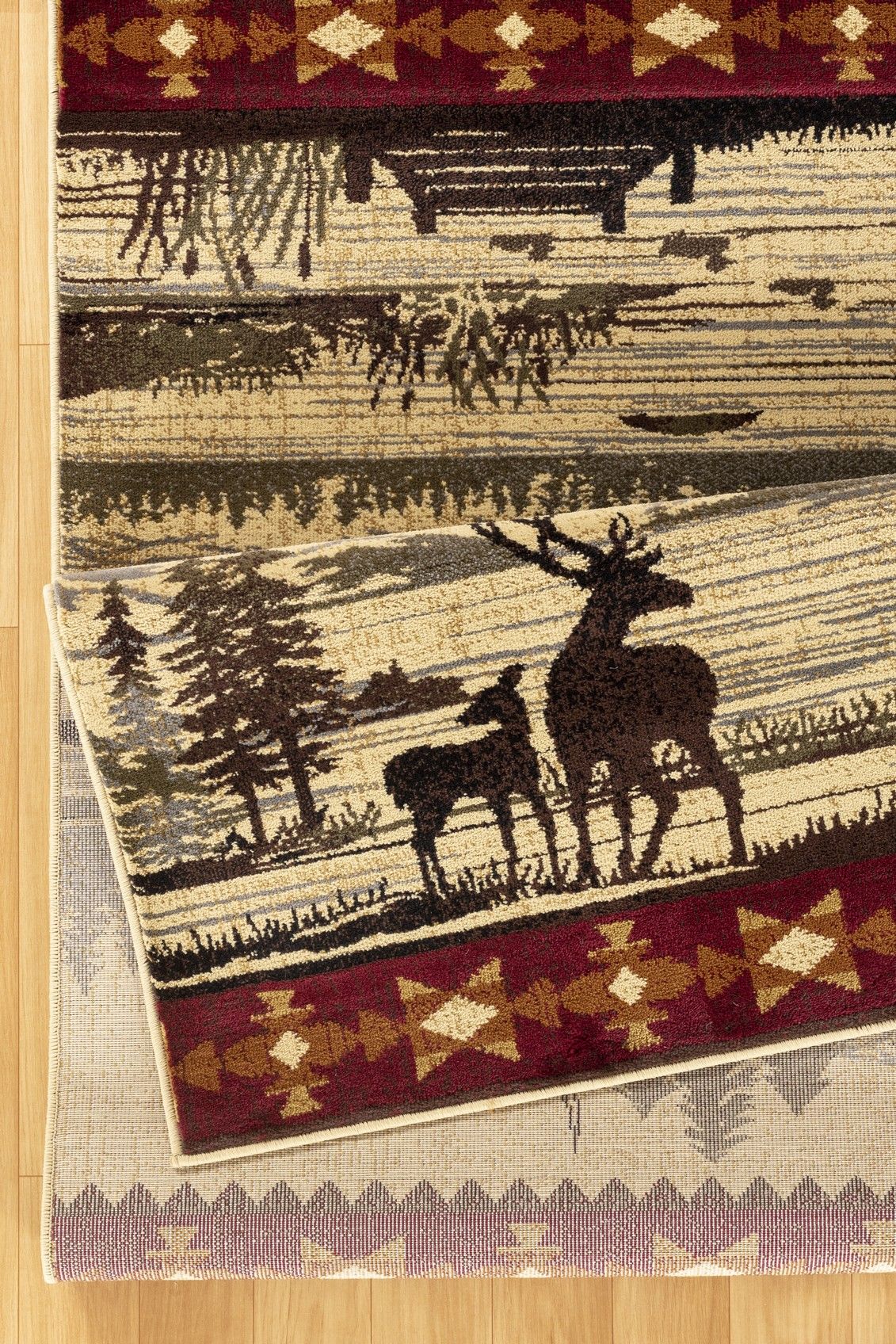 Nature's Nest - 7'10" X 10'3" Lodge Area Rug, Polyester - Multi