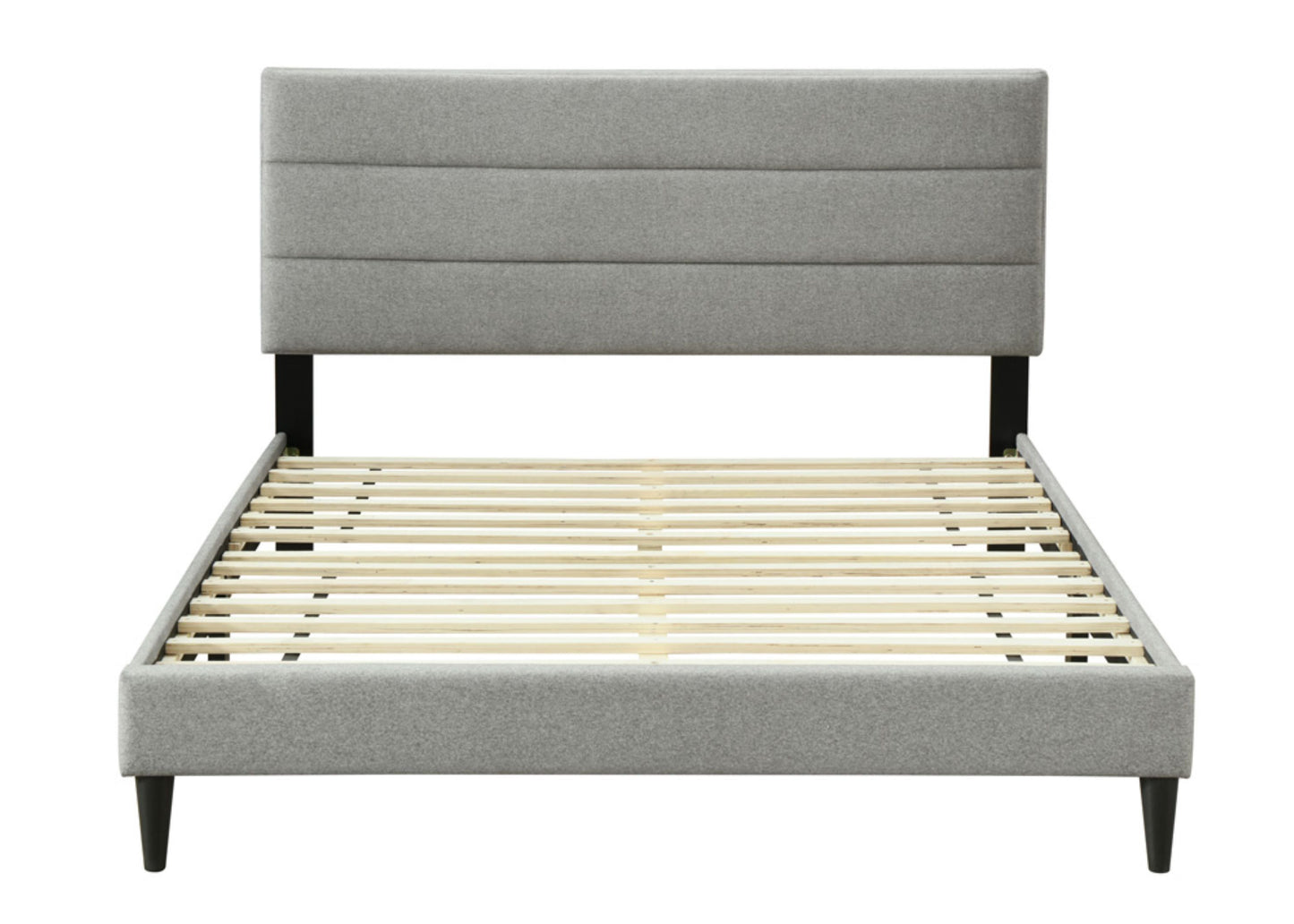 King Sized Channel Bed With USB - Gray