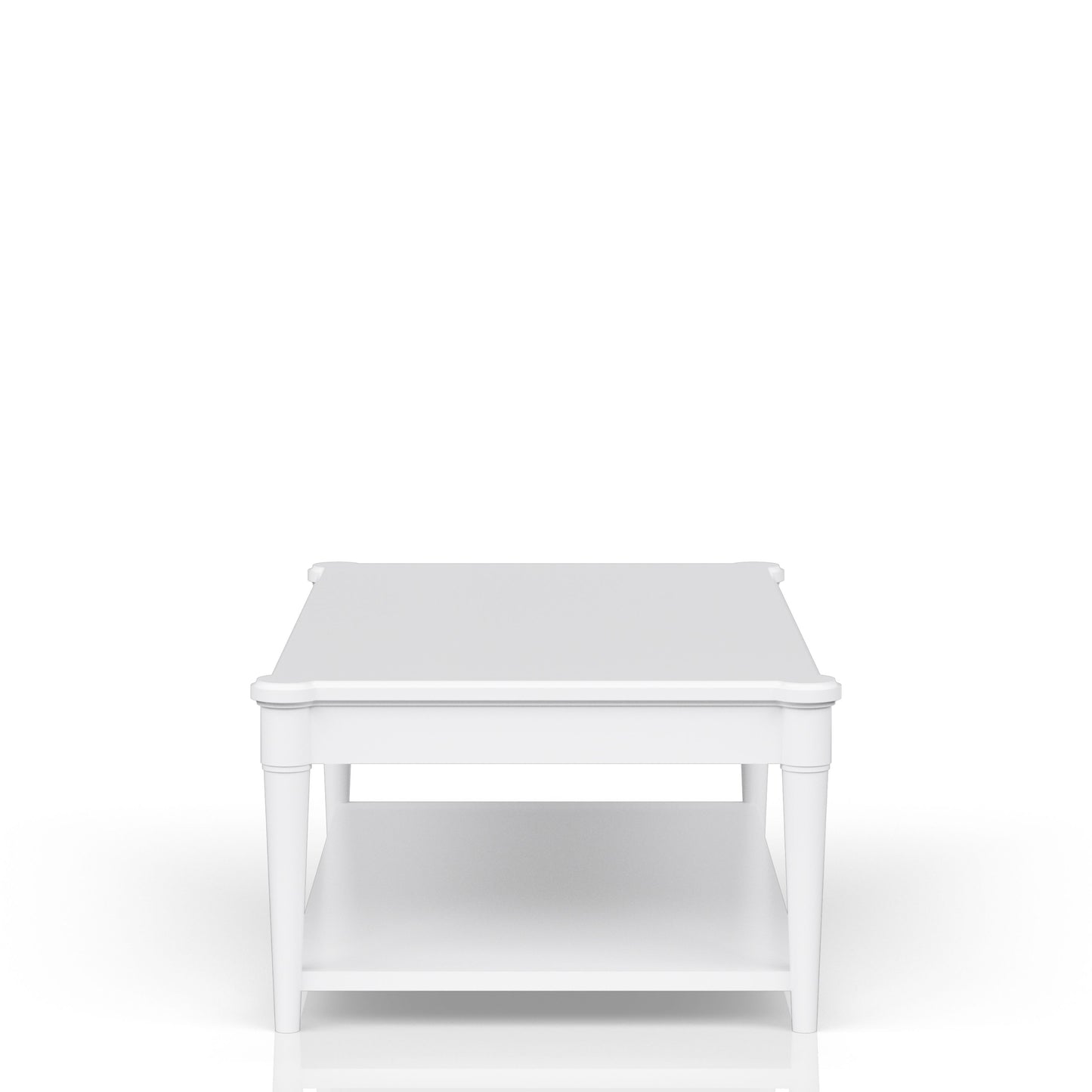Cocktail Table With Two Storage Drawers And Casters - White