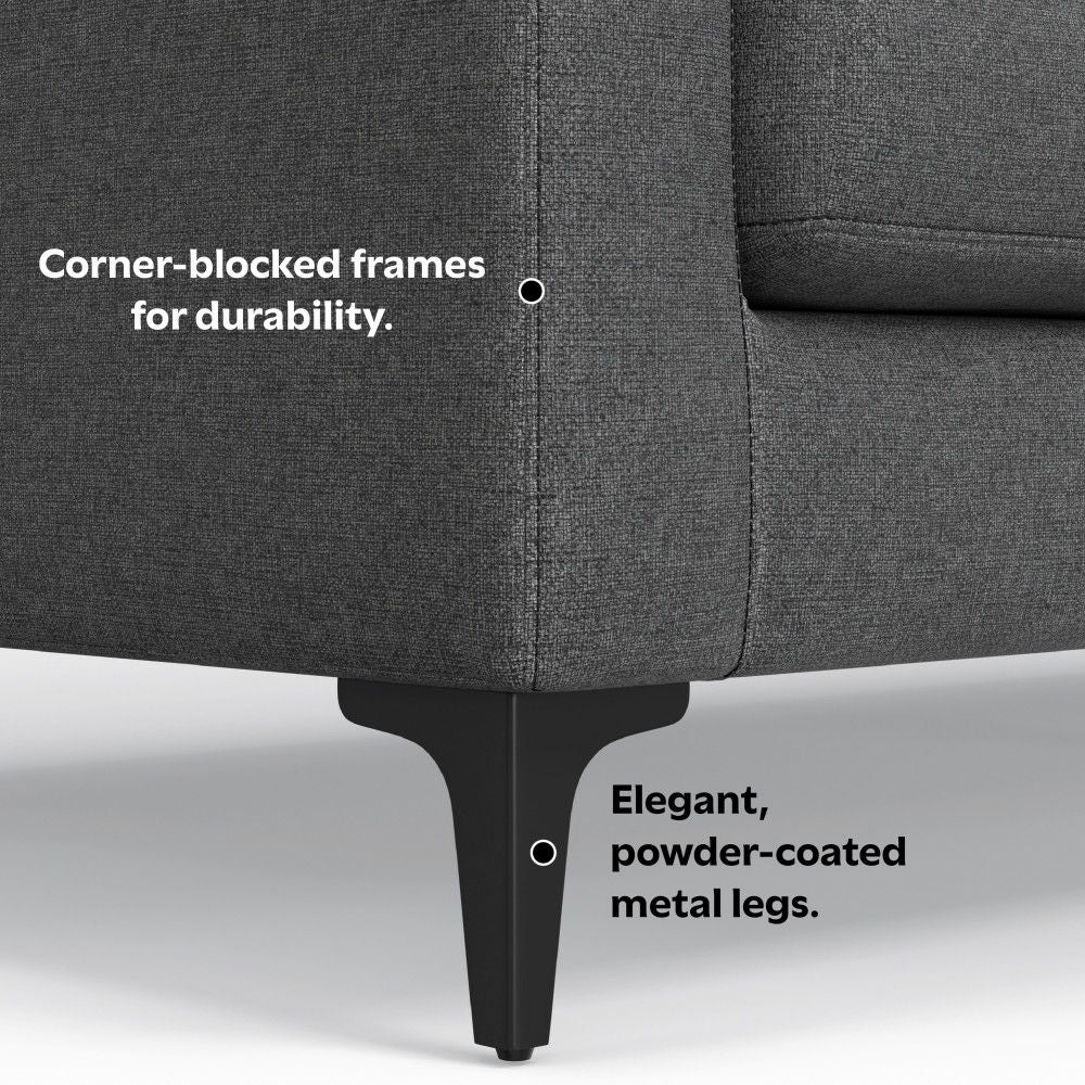 Ava - Mid Century Sofa - Dark Gray