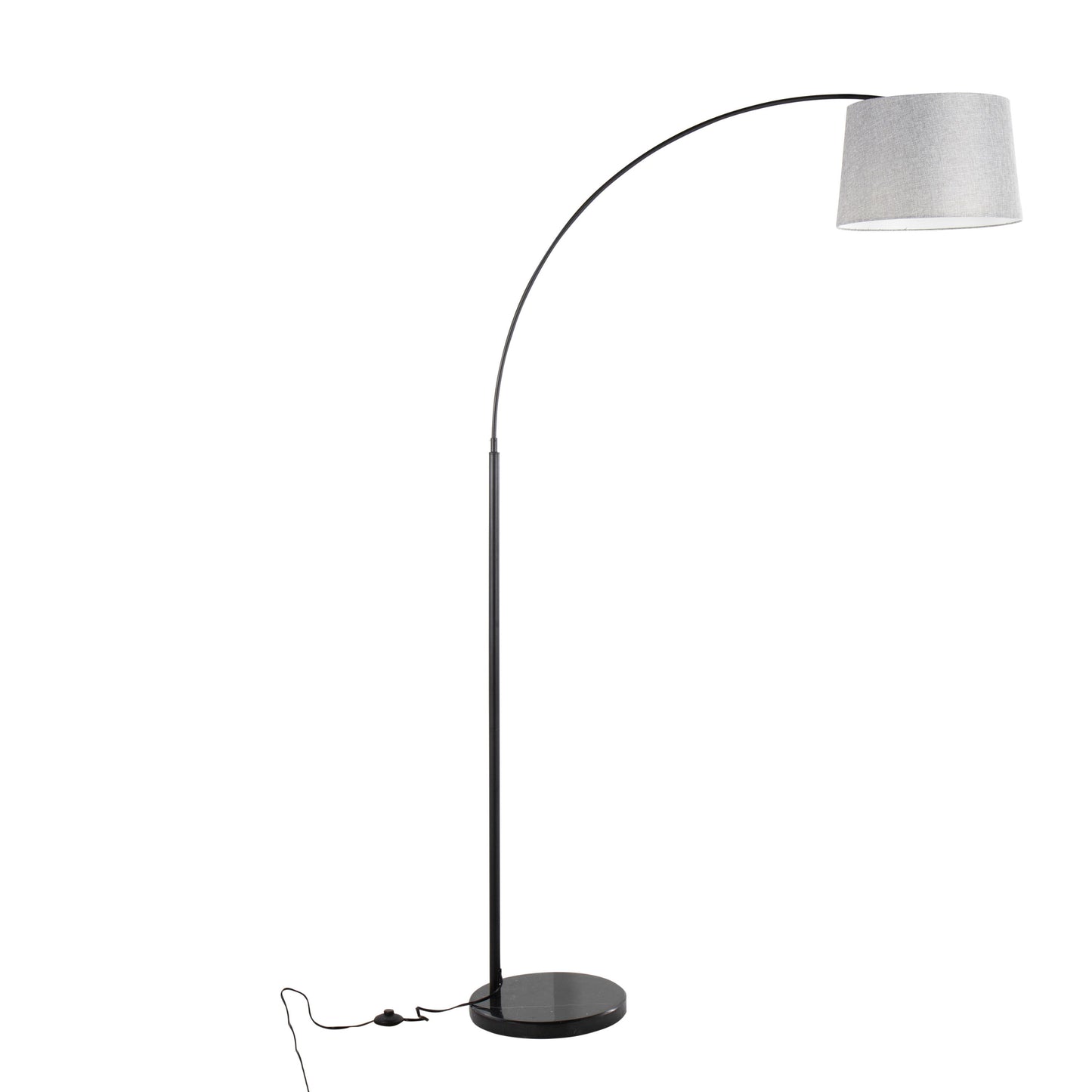 March - Contemporary Floor Lamp - Black / Gray